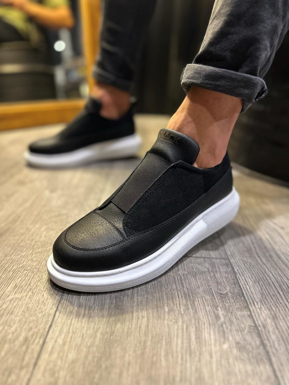 Sneakers Ayakkabı 911 Siyah (Beyaz Taban)