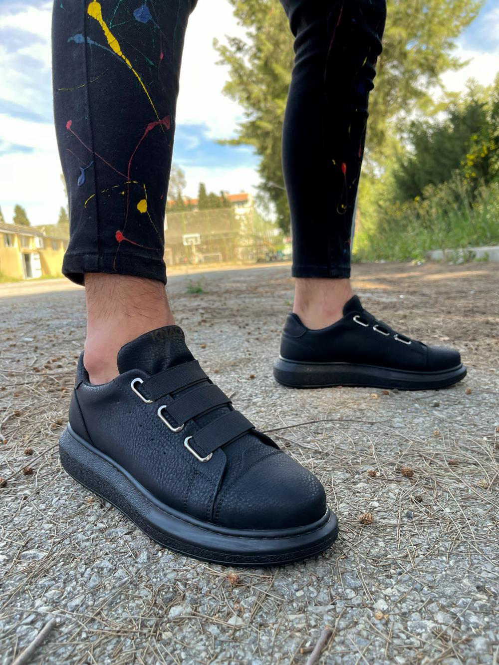 Sneakers Ayakkabı 889 Siyah (Siyah Taban)
