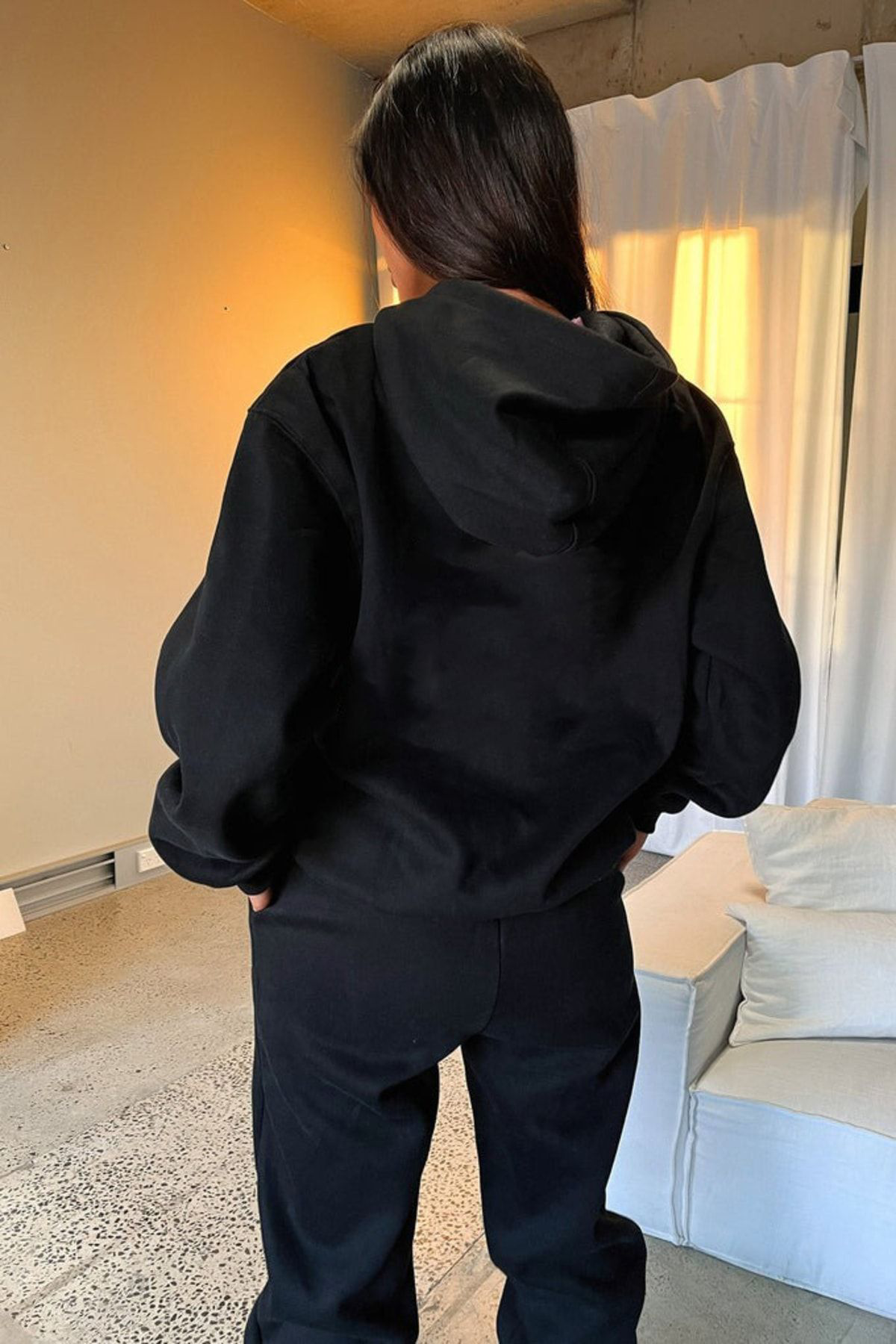 Anna Christina So Fetch Series 7 Eşofman Takimi Sweatshirt Jogger - Siyah Baskil