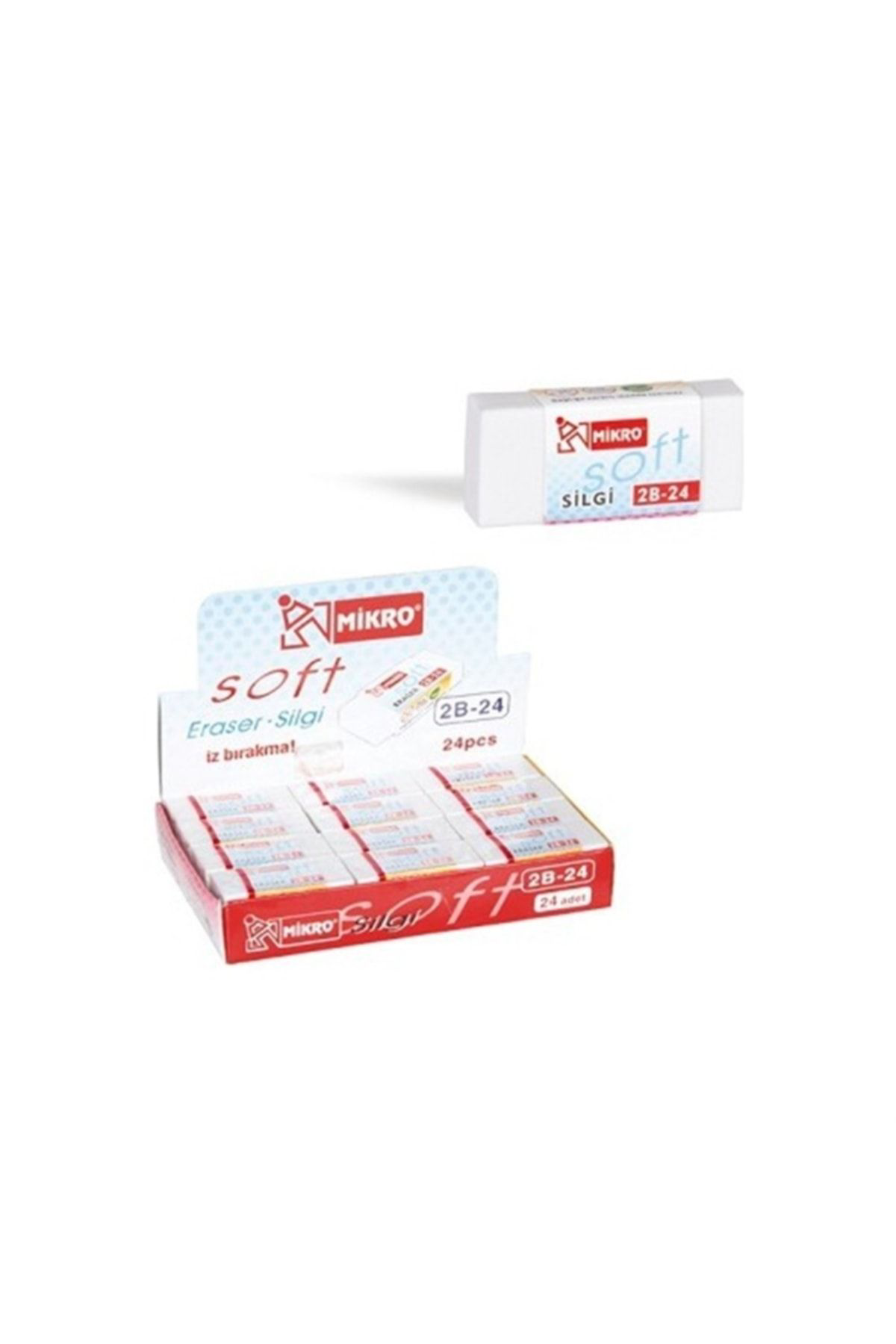 Mikro Soft 2B-24 Beyaz Silgi (1 Adet)