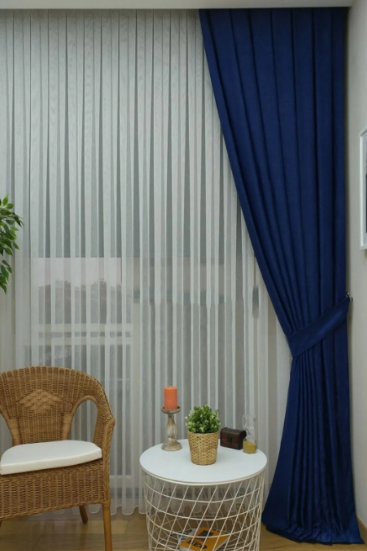 Özgün Home Soft Kumaş Fon Perde Sik Pileli Parlement Rengi Perde