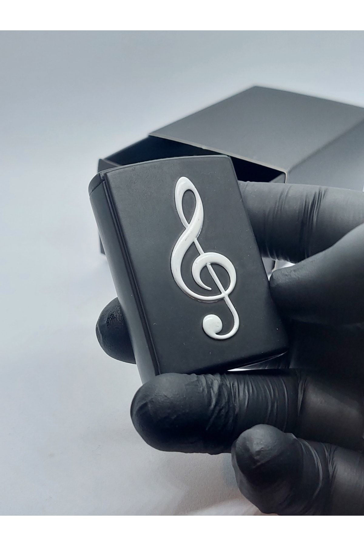 Pnp Sol Anahtari Desenli Metal Rüzgar Çakmaği Müzik Desenli Çakmak Mü
