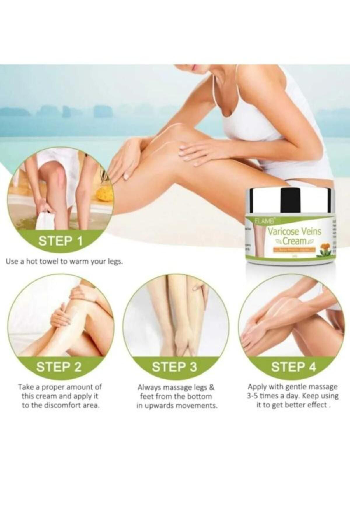 Elaimei Spider Varicose Veins Var.İs Diz Bacak Ayak Bakim Kremi 1 Adet X