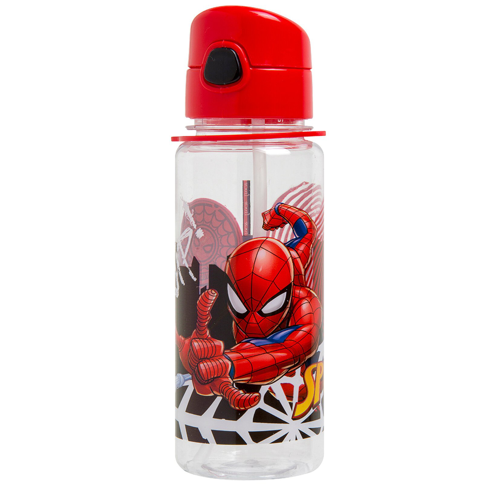 Frocx Spiderman Lisansli Pipetli Plastik Matara