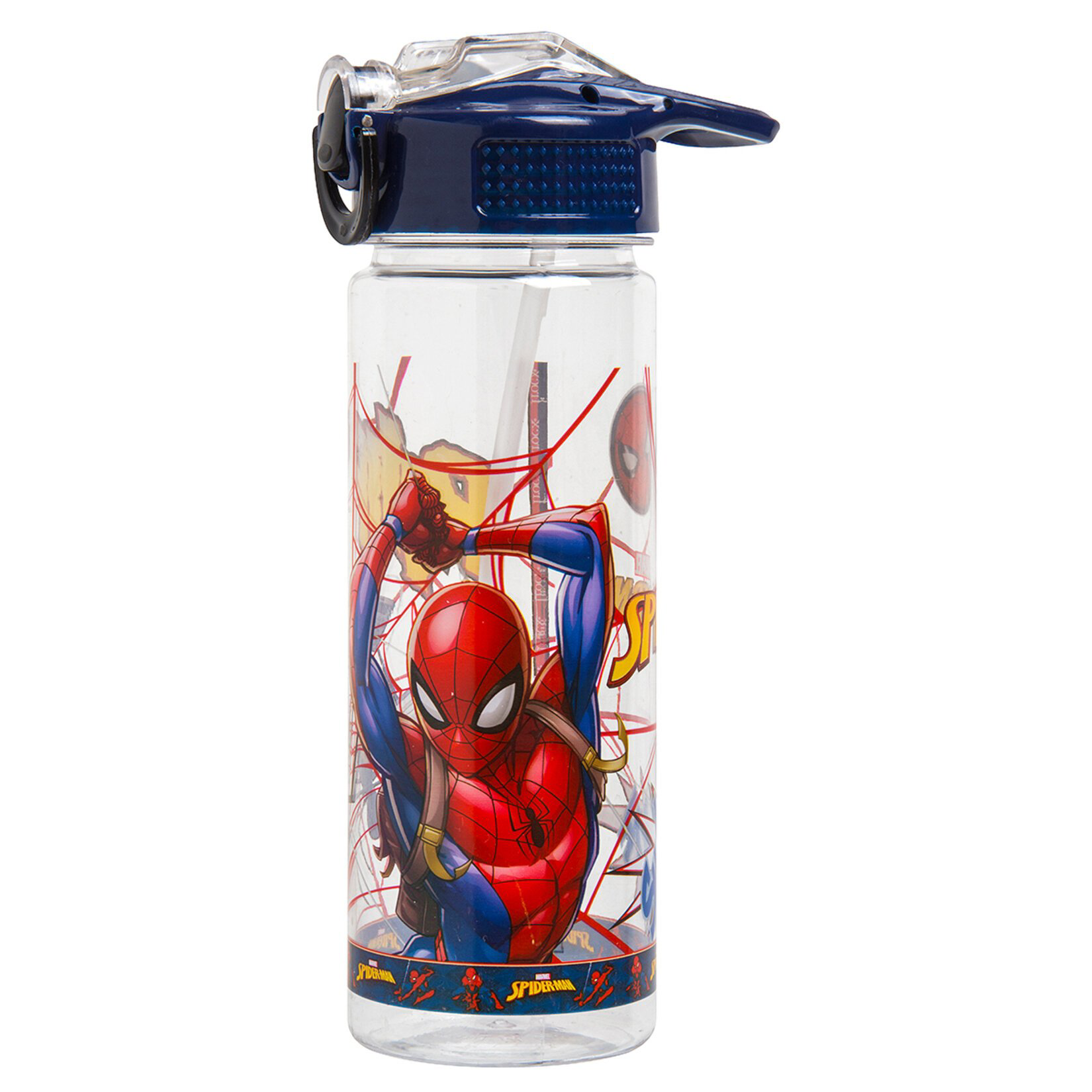 Frocx Spiderman Lisansli Pipetli Plastik Matara