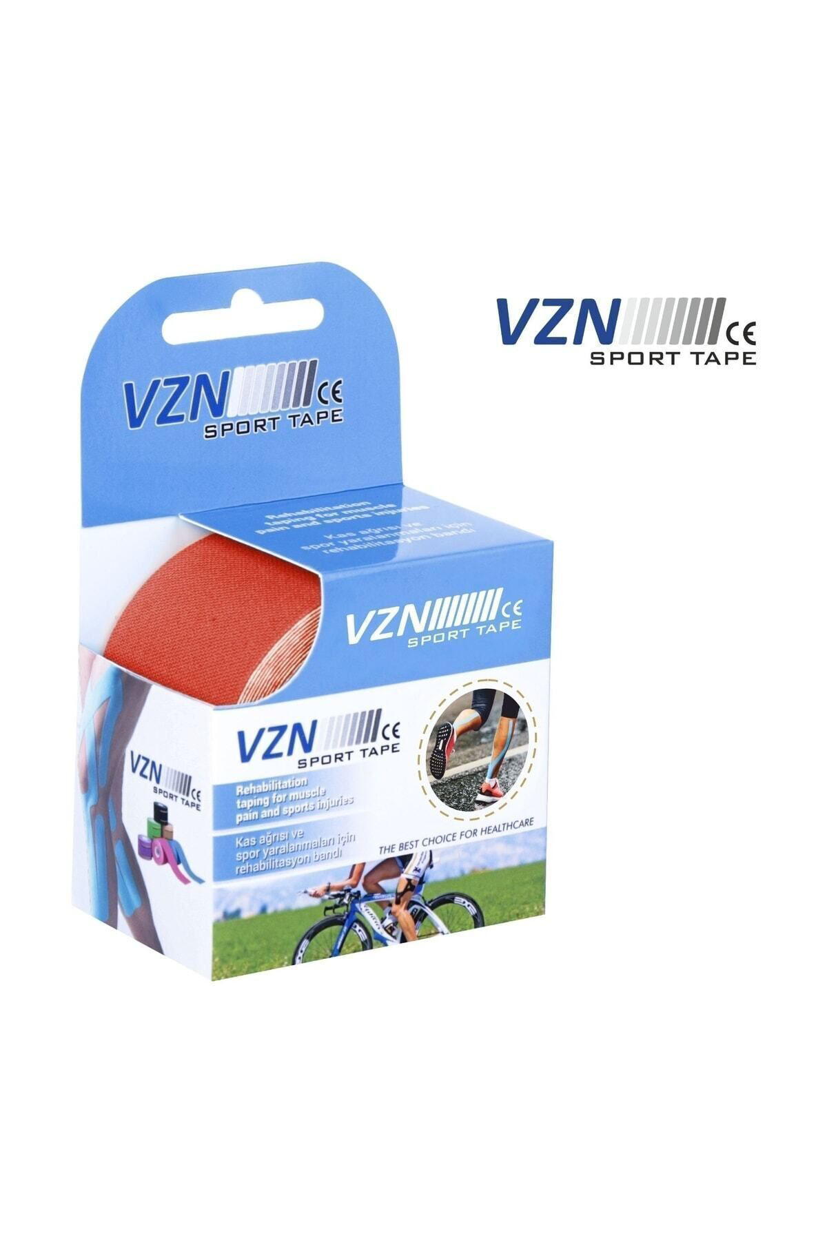 Vzn Sport Tape Kirmizi Renk Kinezyo Sporcu Bandi Ağri Bandi 5 Metre X