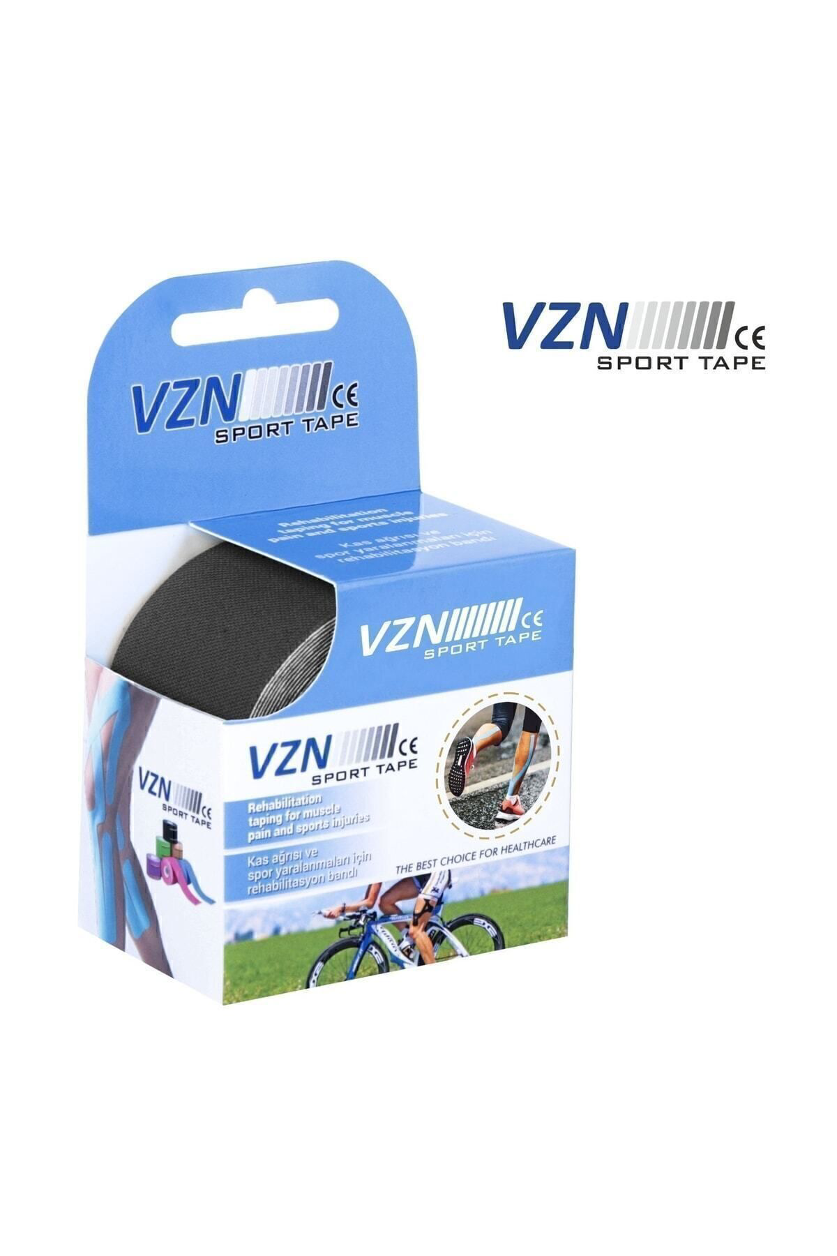 Vzn Sport Tape Siyah Renk Kinezyo Sporcu Bandi Ağri Bandi 5 Metre X 5