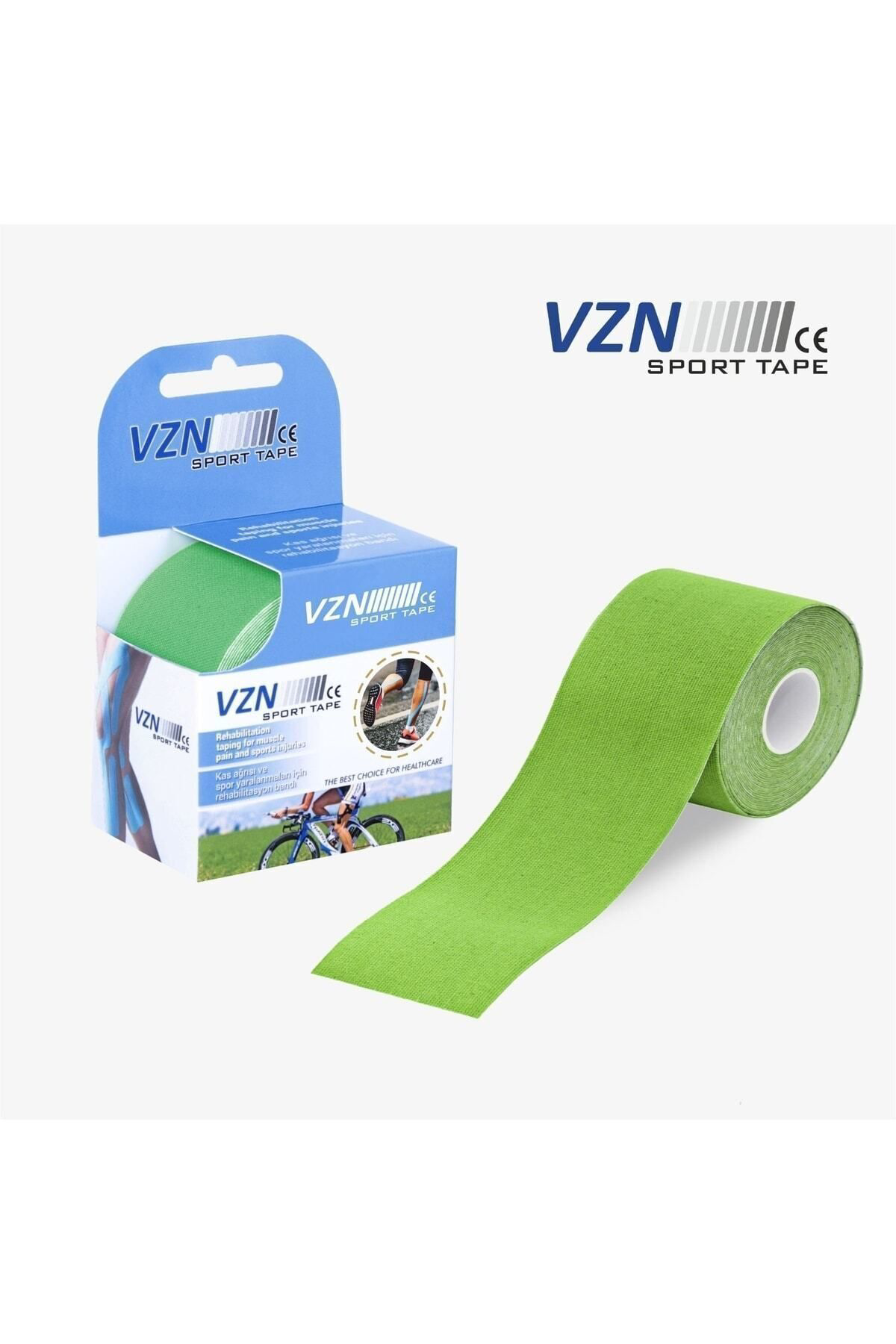 Vzn Sport Tape Yeşil Renk Kinezyo Sporcu Bandi Ağri Bandi 5 Metre X 5