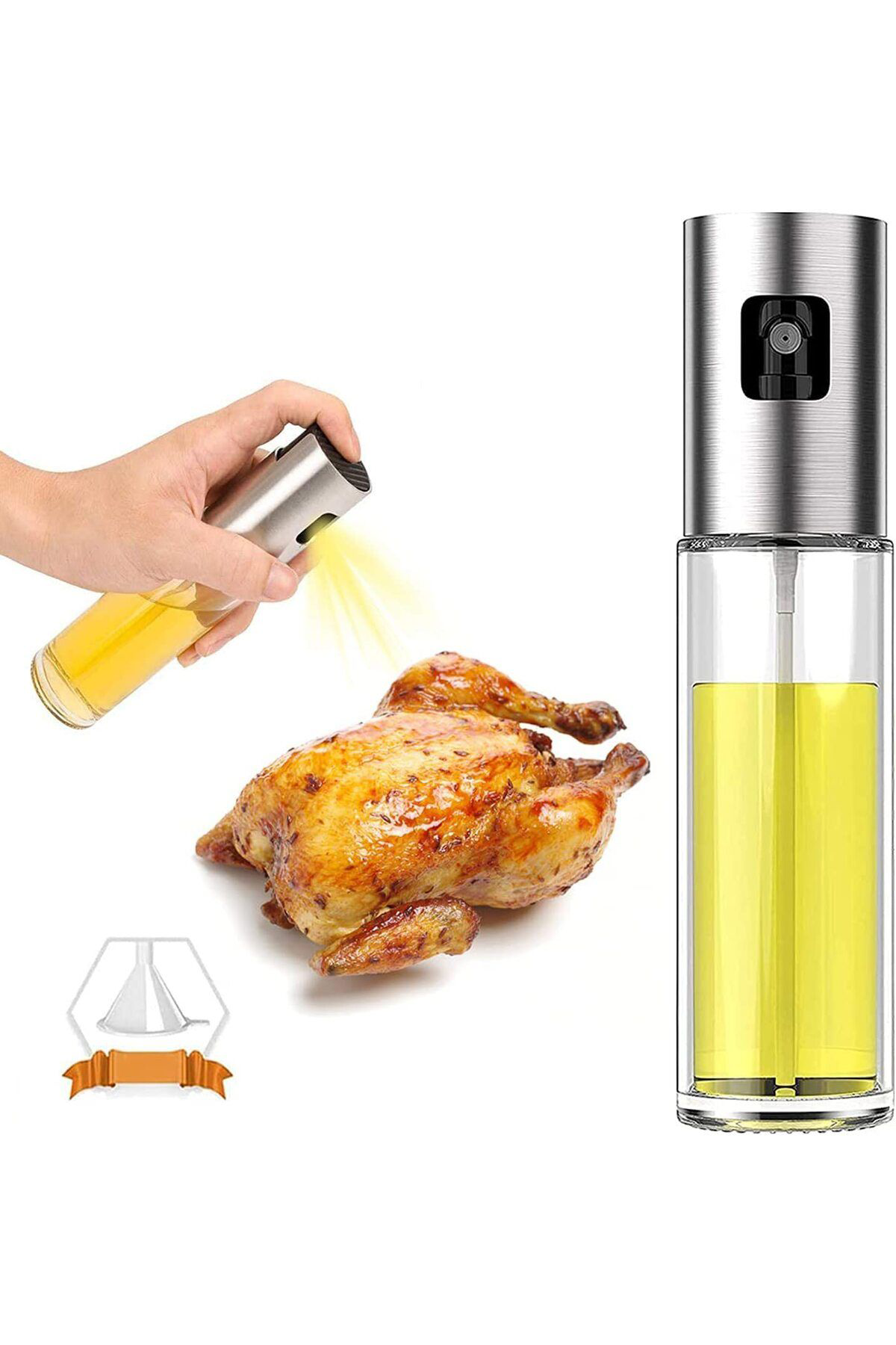 Ok Aksesuar Sprey Cam Şişe Zeytinyaği, Sirke Yağ Püskürtücü Yağdanlik 100 Ml