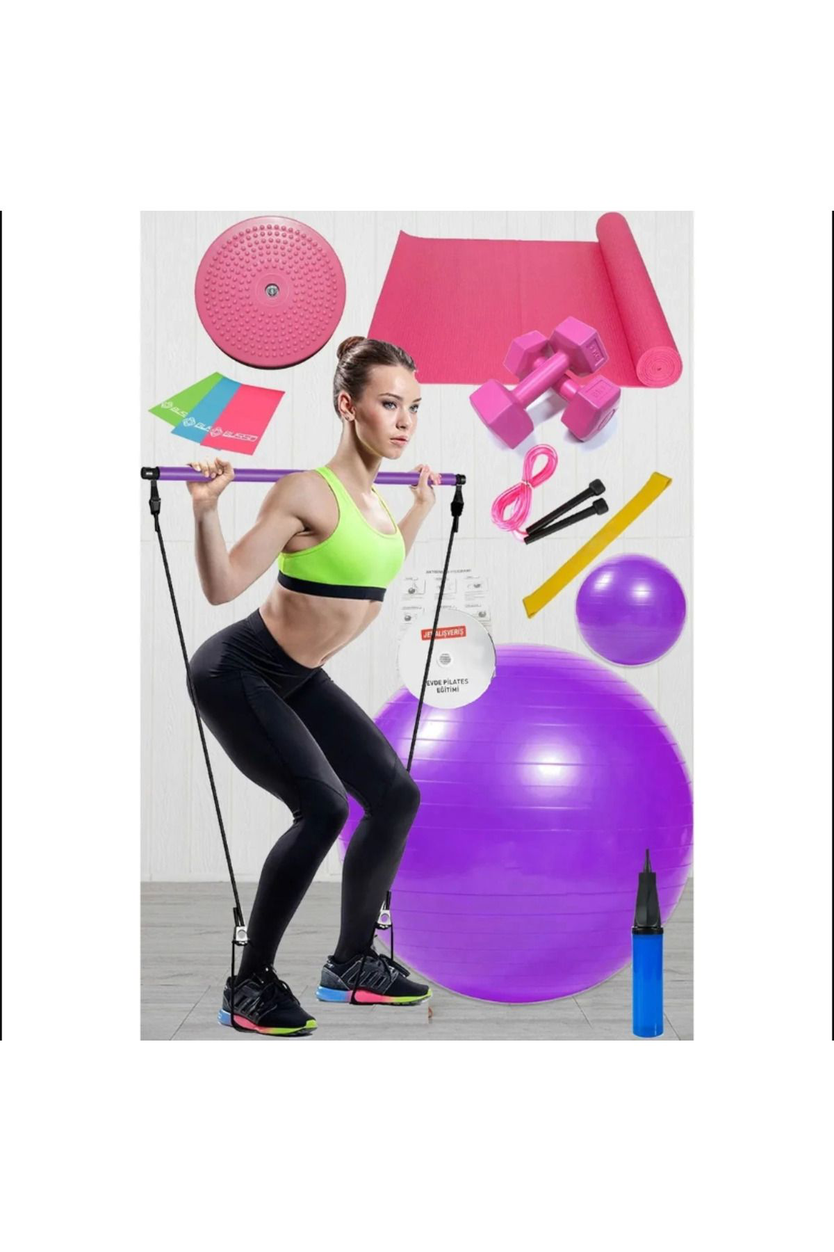 Cexos Squat Pilates Studio Evde Spor Egzersiz Çubuğu Squat Pilates Bari - Cbt6424-8805