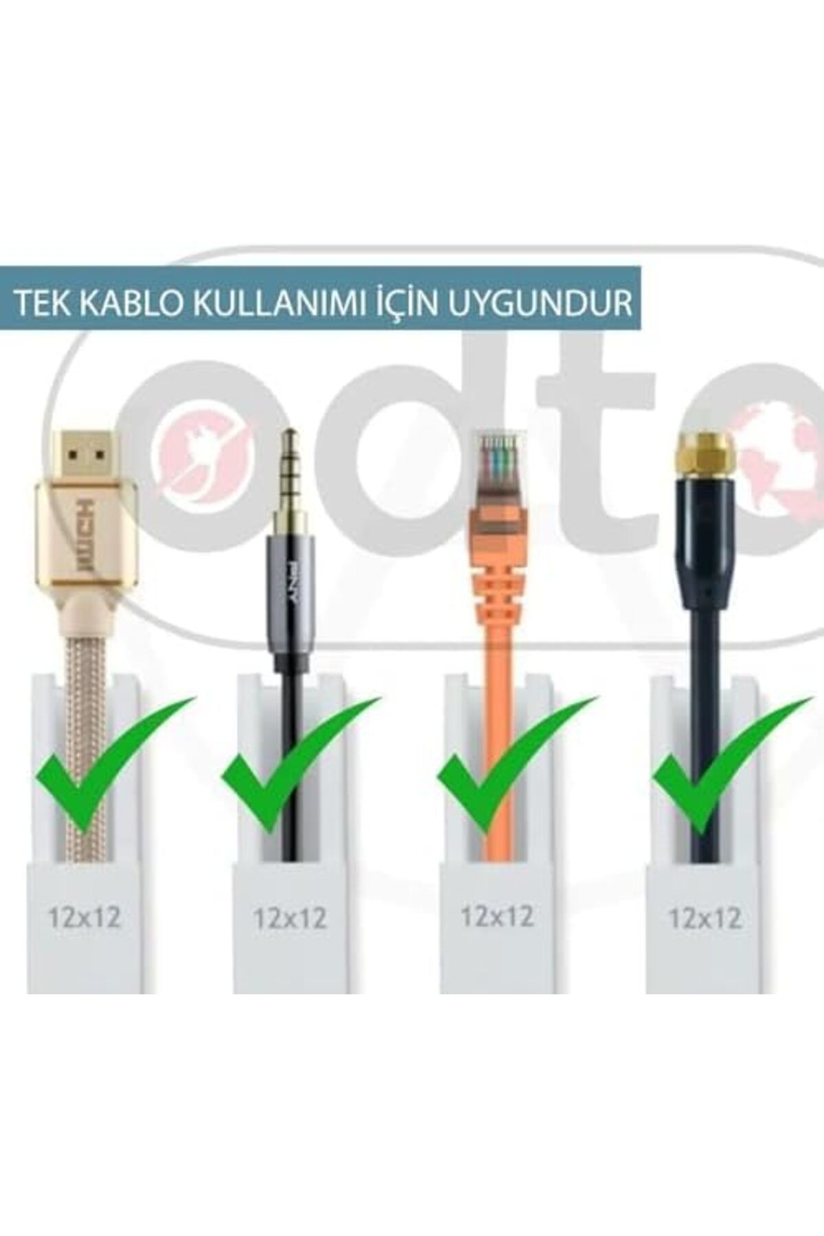Yusuftex Srht  4 Metre (12X12mm) Kendinden Yapişkanli Kablo Kanali | 4M (1