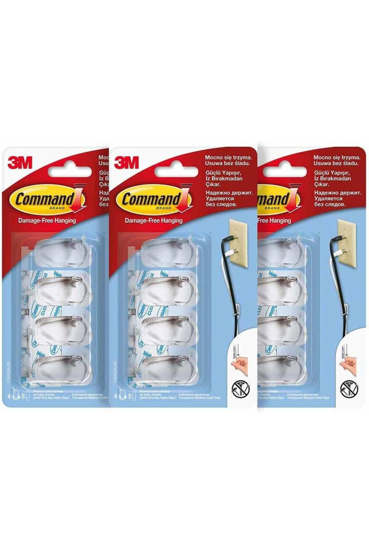 Yusuftex Srht Kablo Düzenleyici, Klipsli Orta, 3X  721051