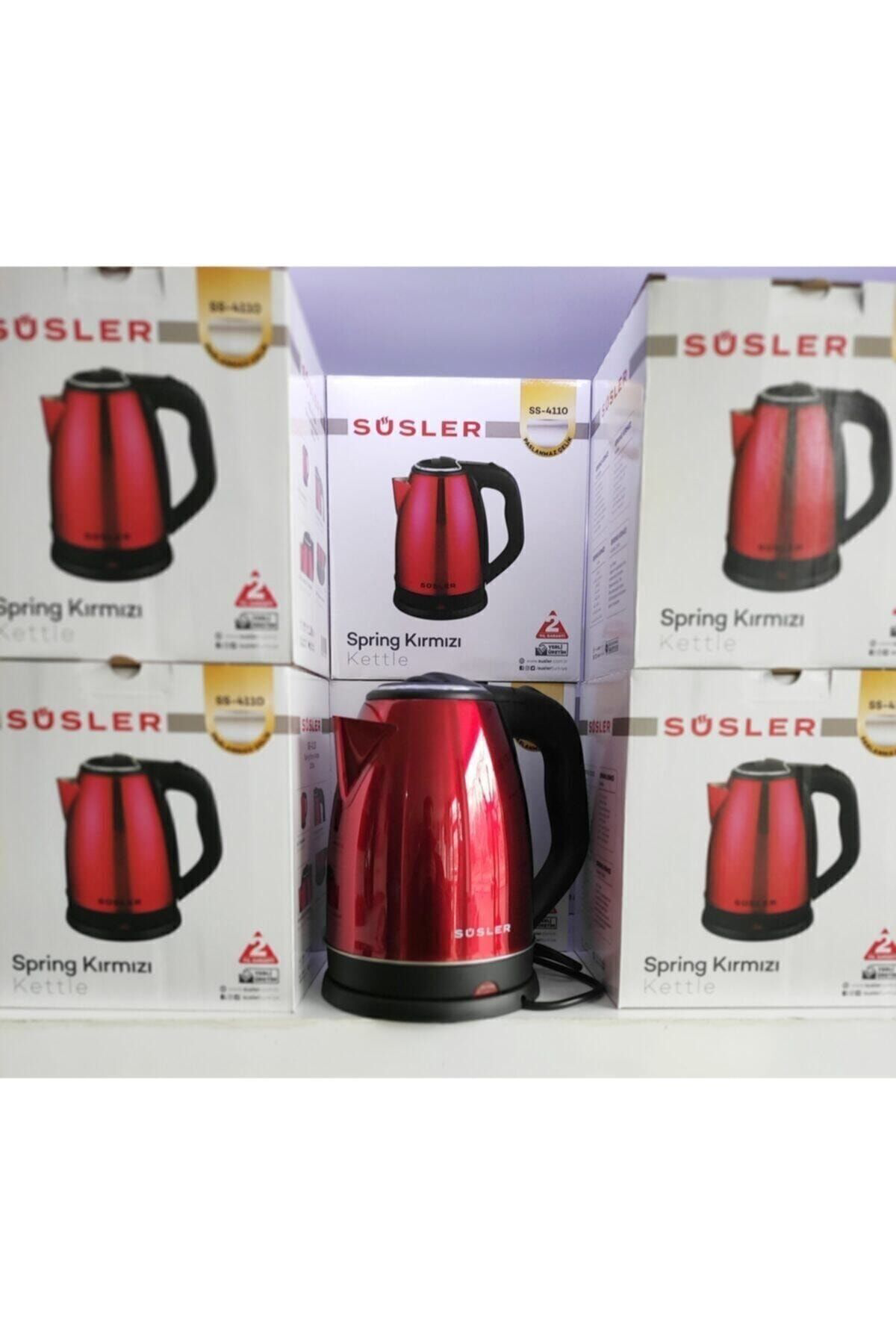 Süsler Ss-4110 Red Spring Paslanmaz Su İsitici Kettle 1,8 Lt 2000W