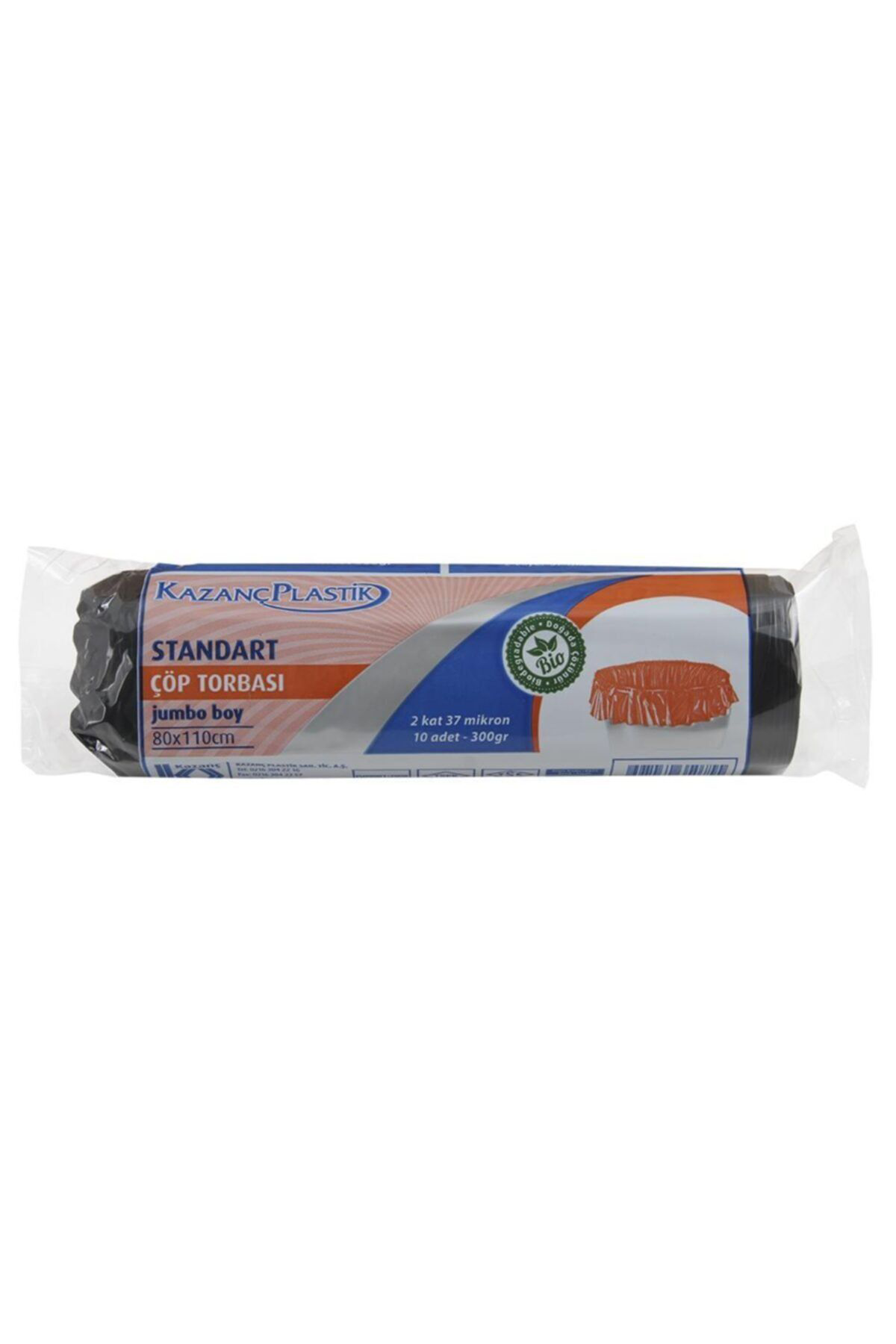 Kazanç Standart Jumbo Siyah Çöp Torbasi 80 X 110 Cm 10 Lu 1 Paket