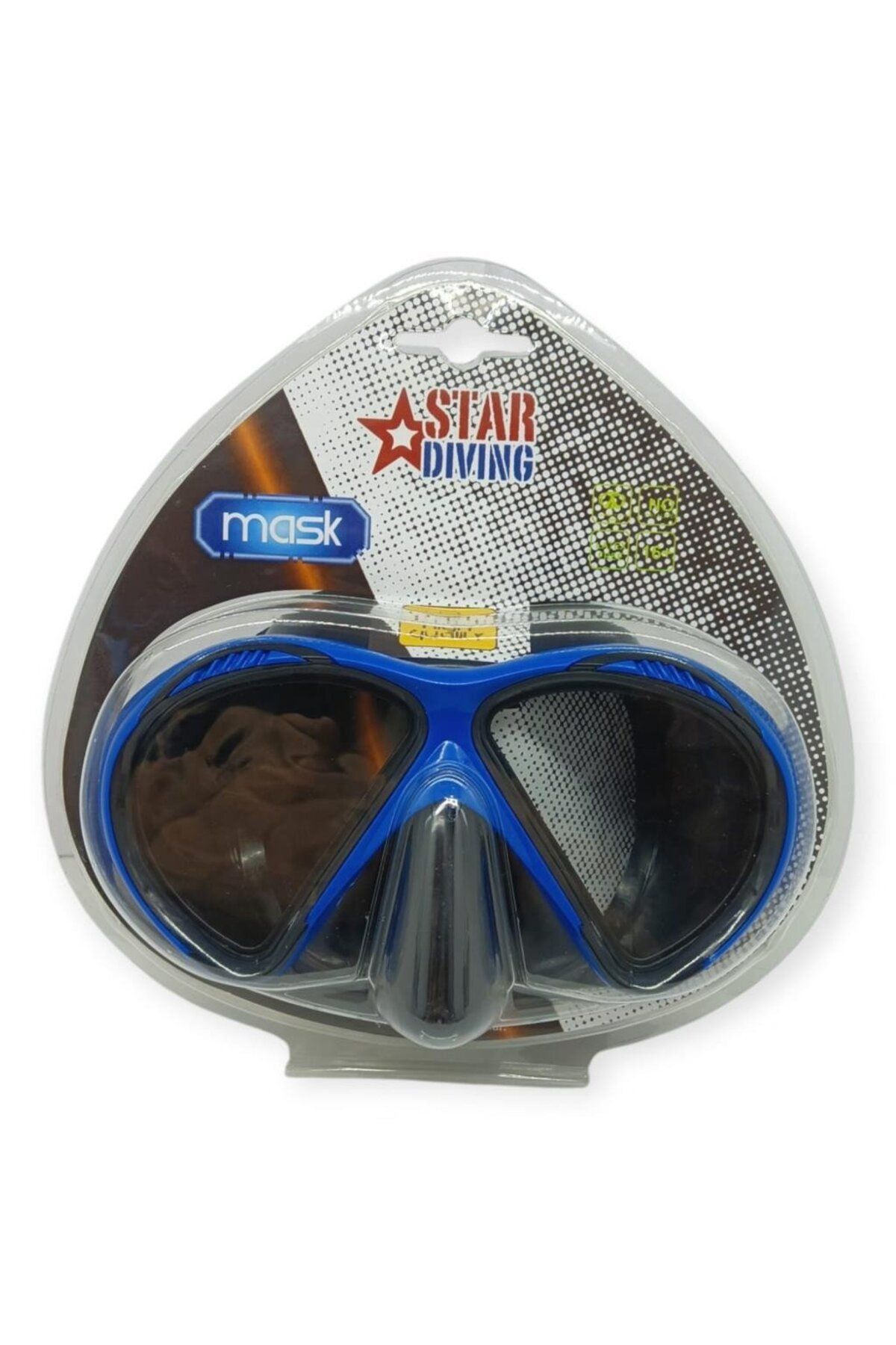 K&A Star Diving Temper Camli Daliş Maskesi Yetişkin - 51706-Mavi