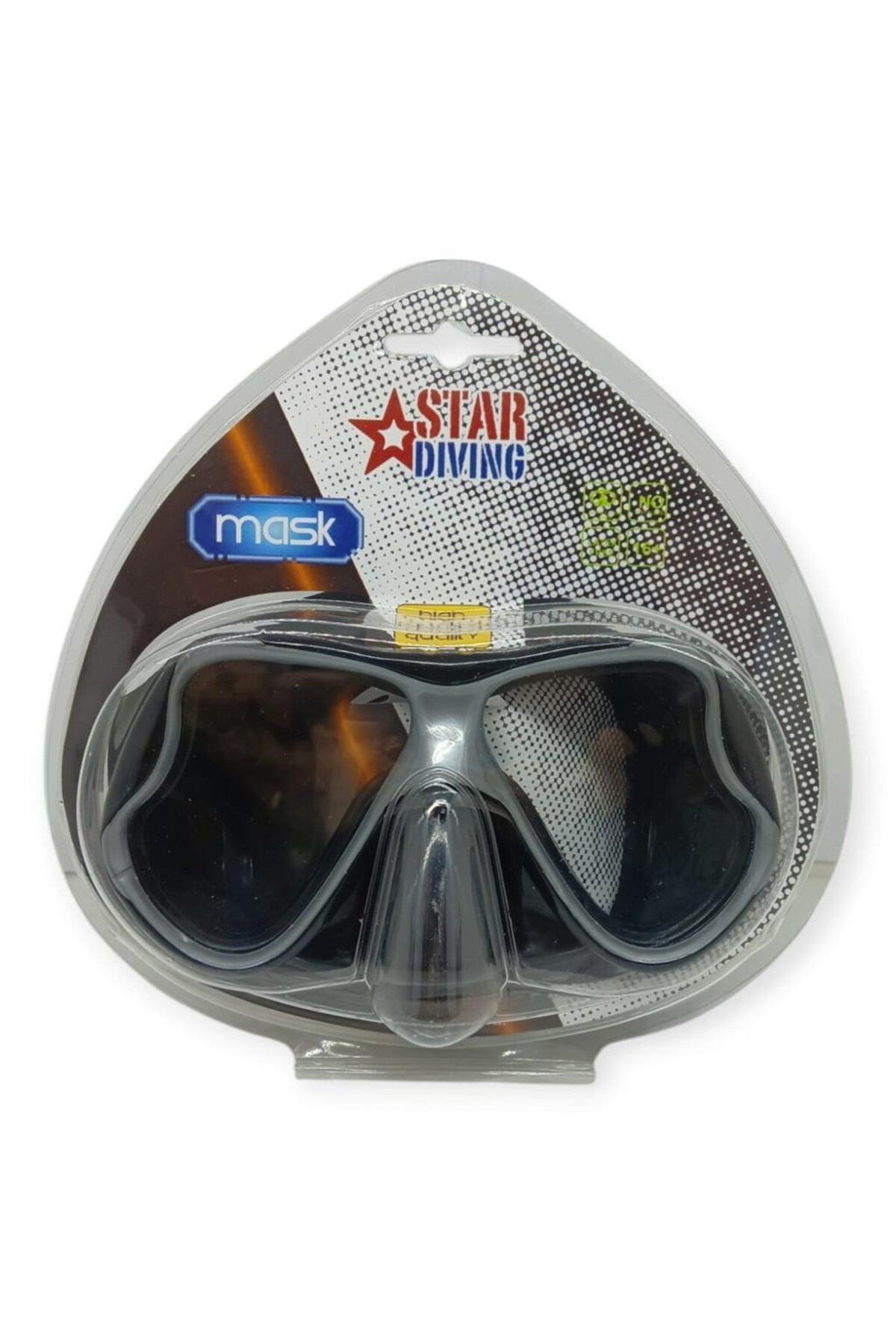 K&A Star Diving Temper Camli Daliş Maskesi Yetişkin - 51709-Siyah
