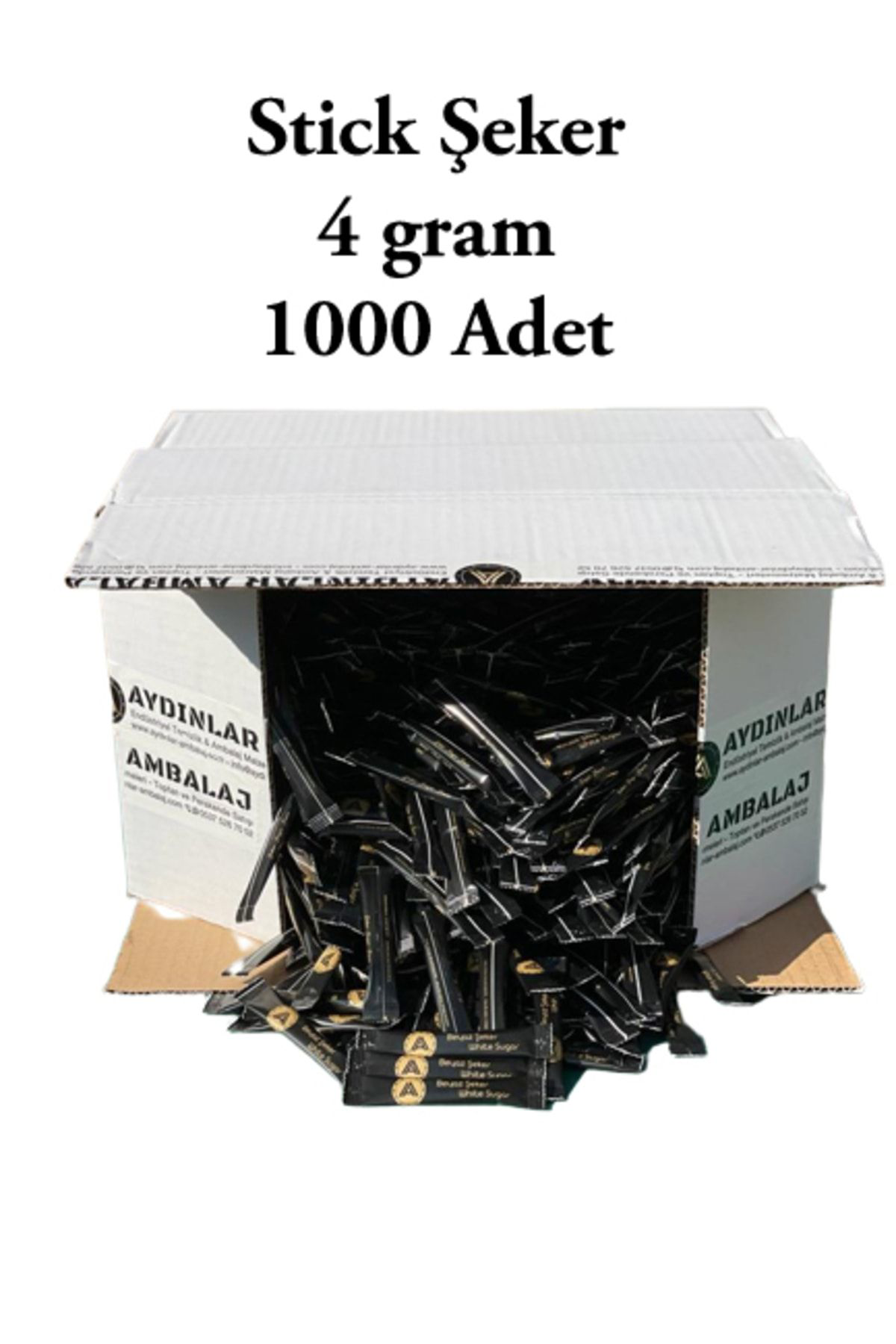 Aydinlar Ambalaj Stick Şeker 4 Gram 1000 Adet 4 Kg