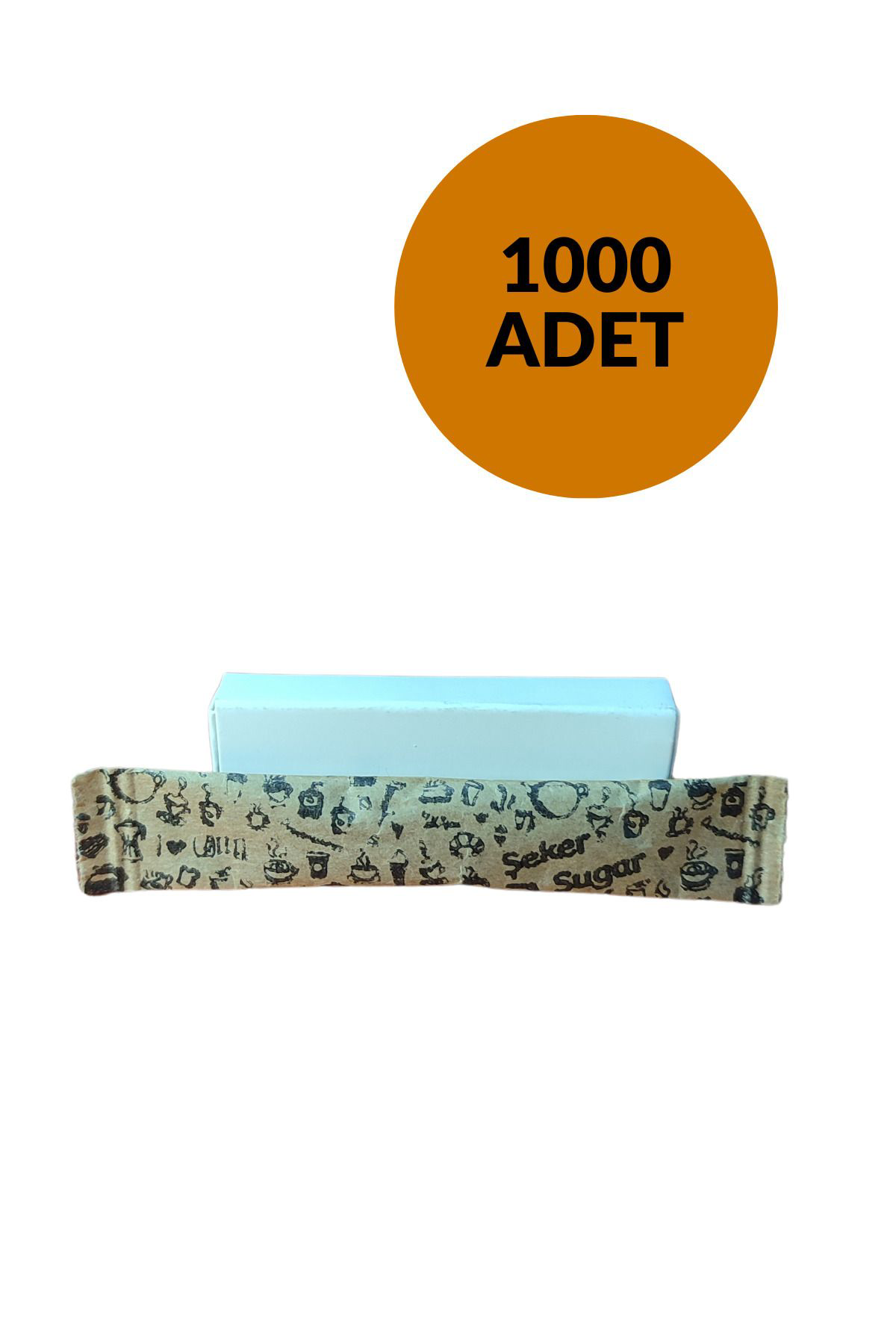 Otel Bukleti Stick Toz Şeker Kahverengi Ambalaj X 1000 Adet