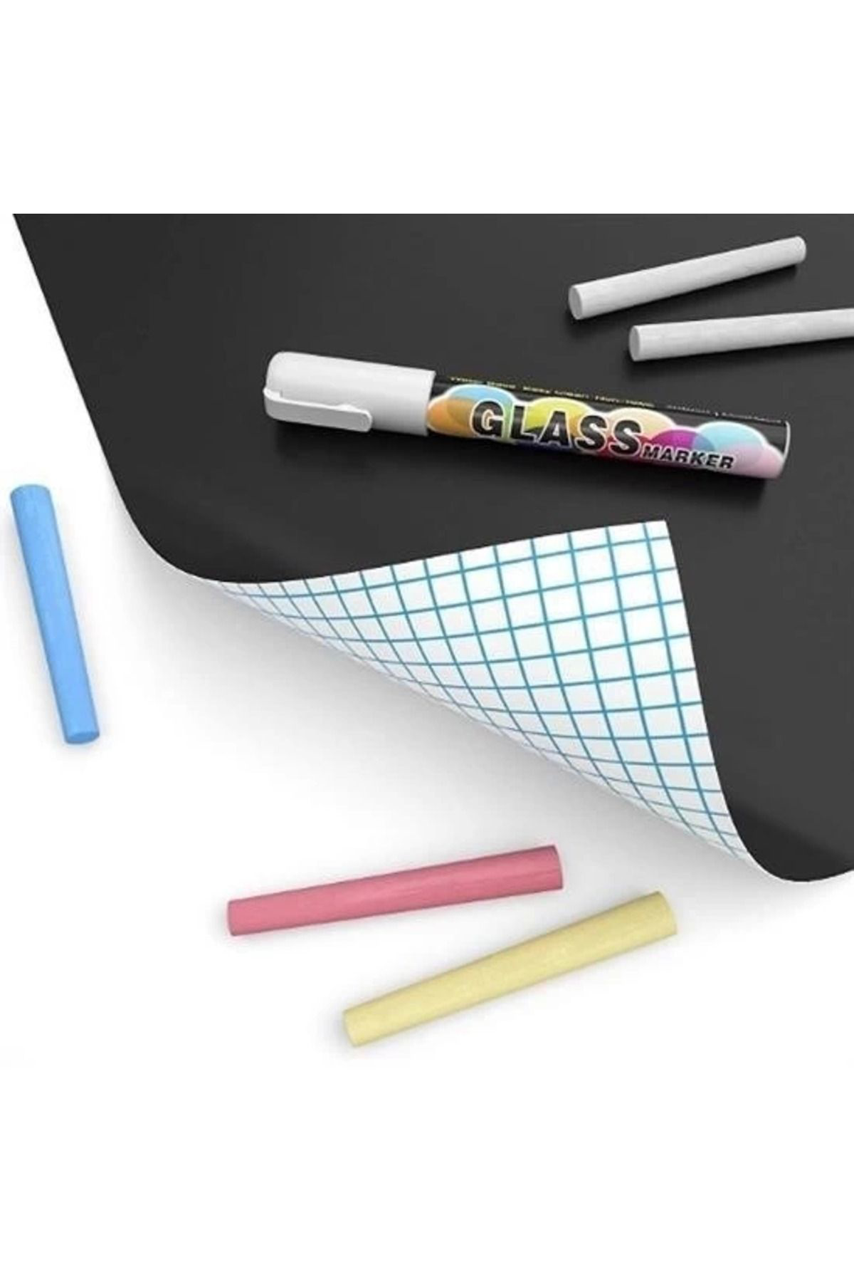 Yusuftex Sticker Rulo Yapişkanli Çocuk Yazi Yazma Tahtasi Yazi Yazma Stick