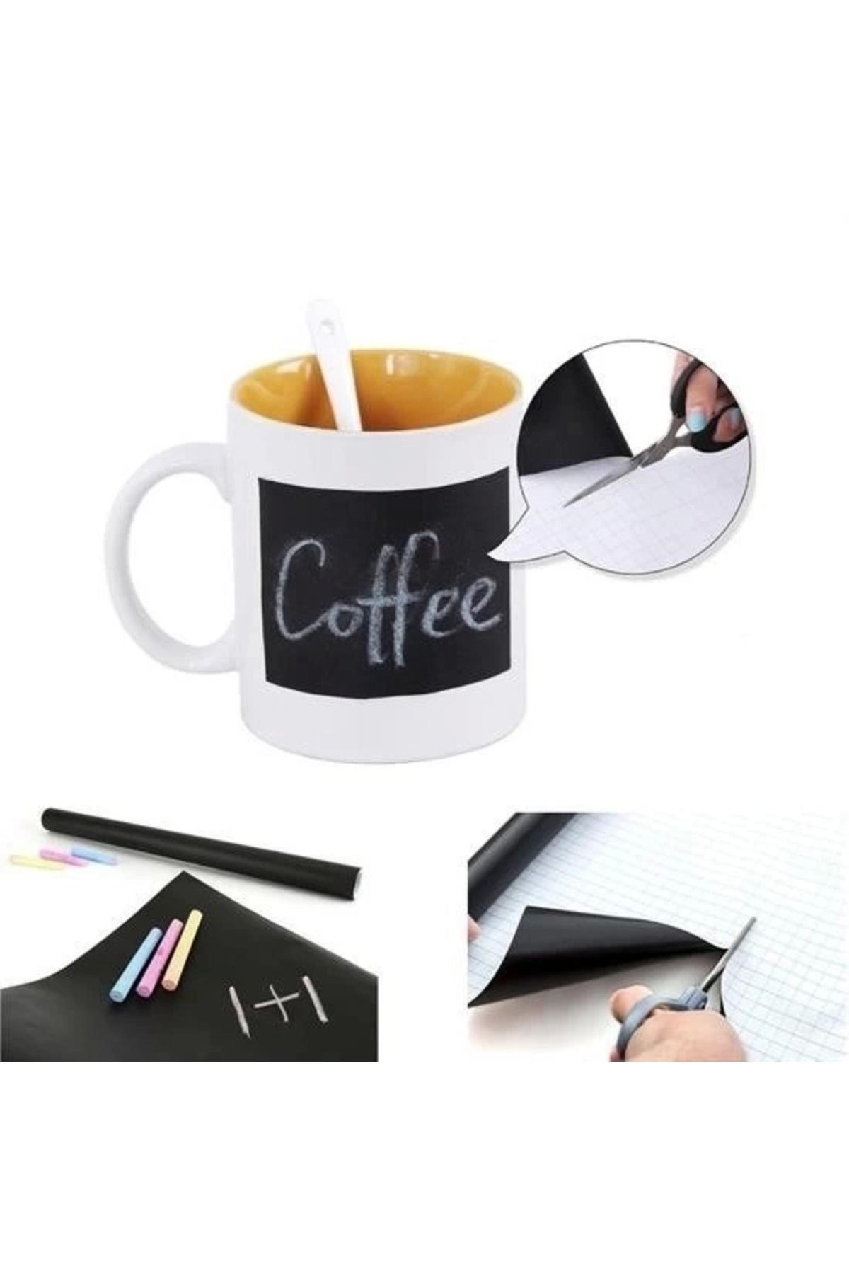 Yusuftex Sticker Rulo Yapişkanli Çocuk Yazi Yazma Tahtasi Yazi Yazma Stick