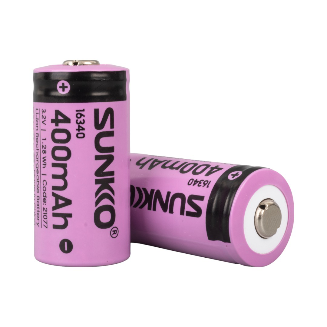 Just Cheap Store Sunkko İfr 3.2 Volt 400 Mah 16340 Şarj Edilebilir Pil  (Tekli)