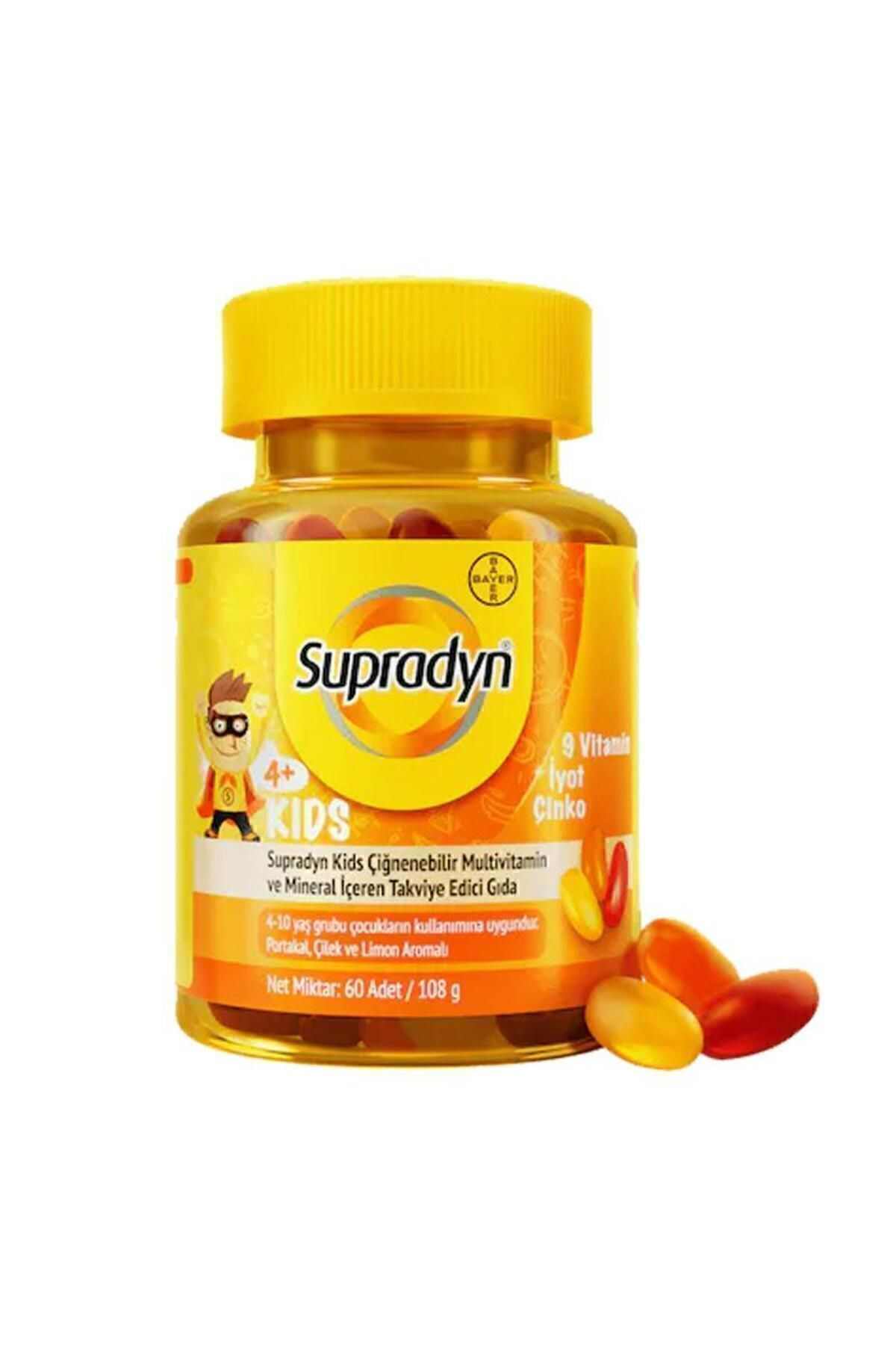 Bayer Supradyn Kids Çiğnenebilir Takviye Edici Gida 60 Adet 04.2025