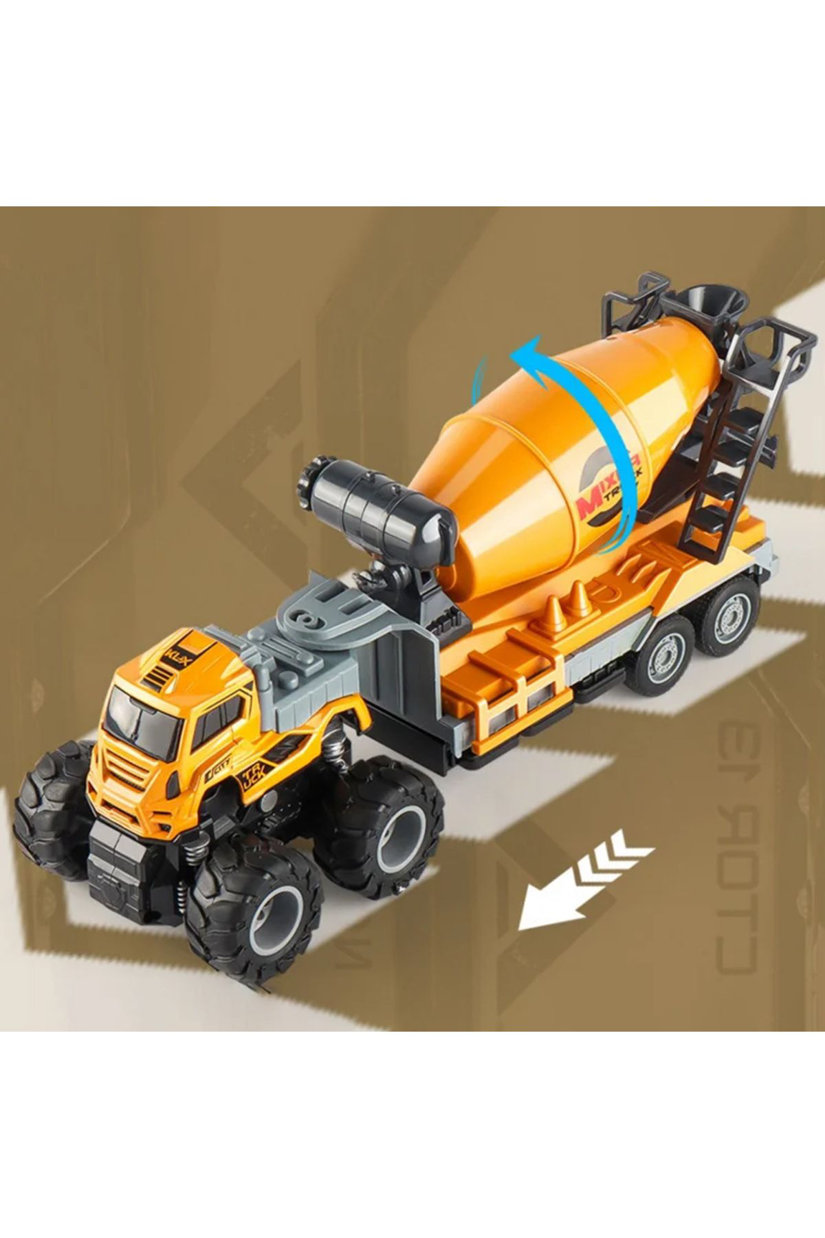 Oyuncak Store Sürtmeli 4X4 İnşaat Araçlari 1:43 Ölçekli Harç Kamyonu - Beton Mi