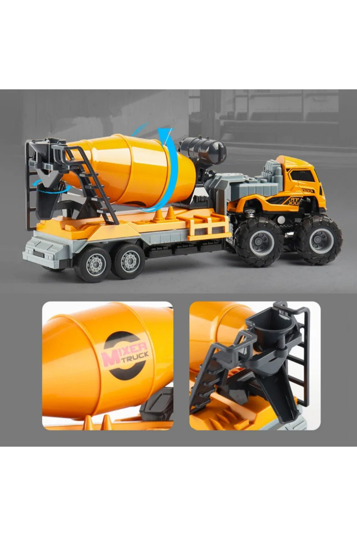 Oyuncak Store Sürtmeli 4X4 İnşaat Araçlari 1:43 Ölçekli Harç Kamyonu - Beton Mi