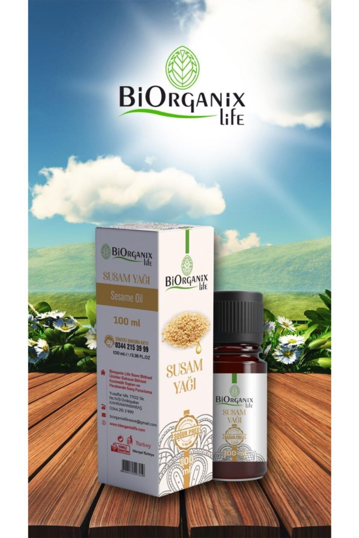 Biorganix Life Susam Yaği Soğuk Pres 100 Ml