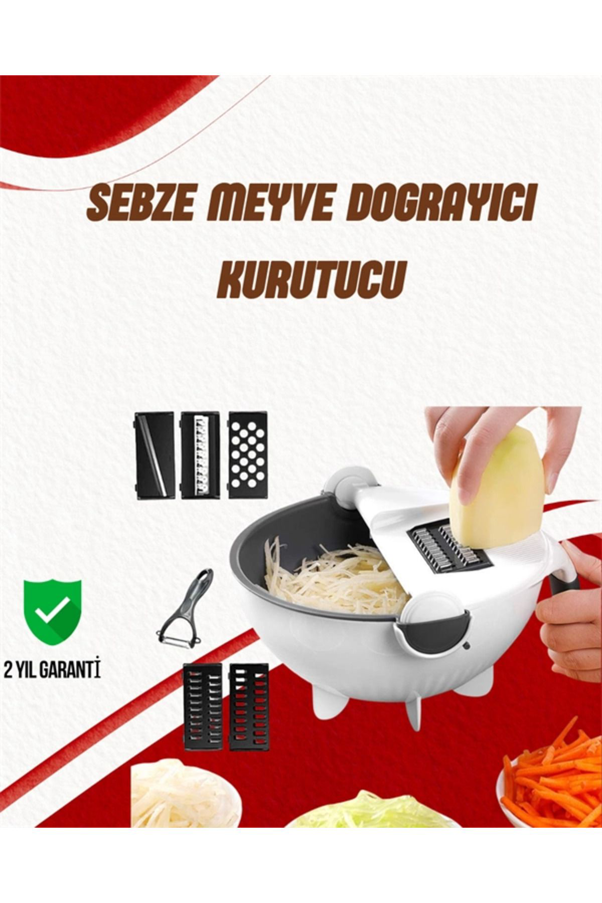 Diğer Marka Süzgeçli Çok Fonksiyonlu Döner Rende Ve Doğrayici