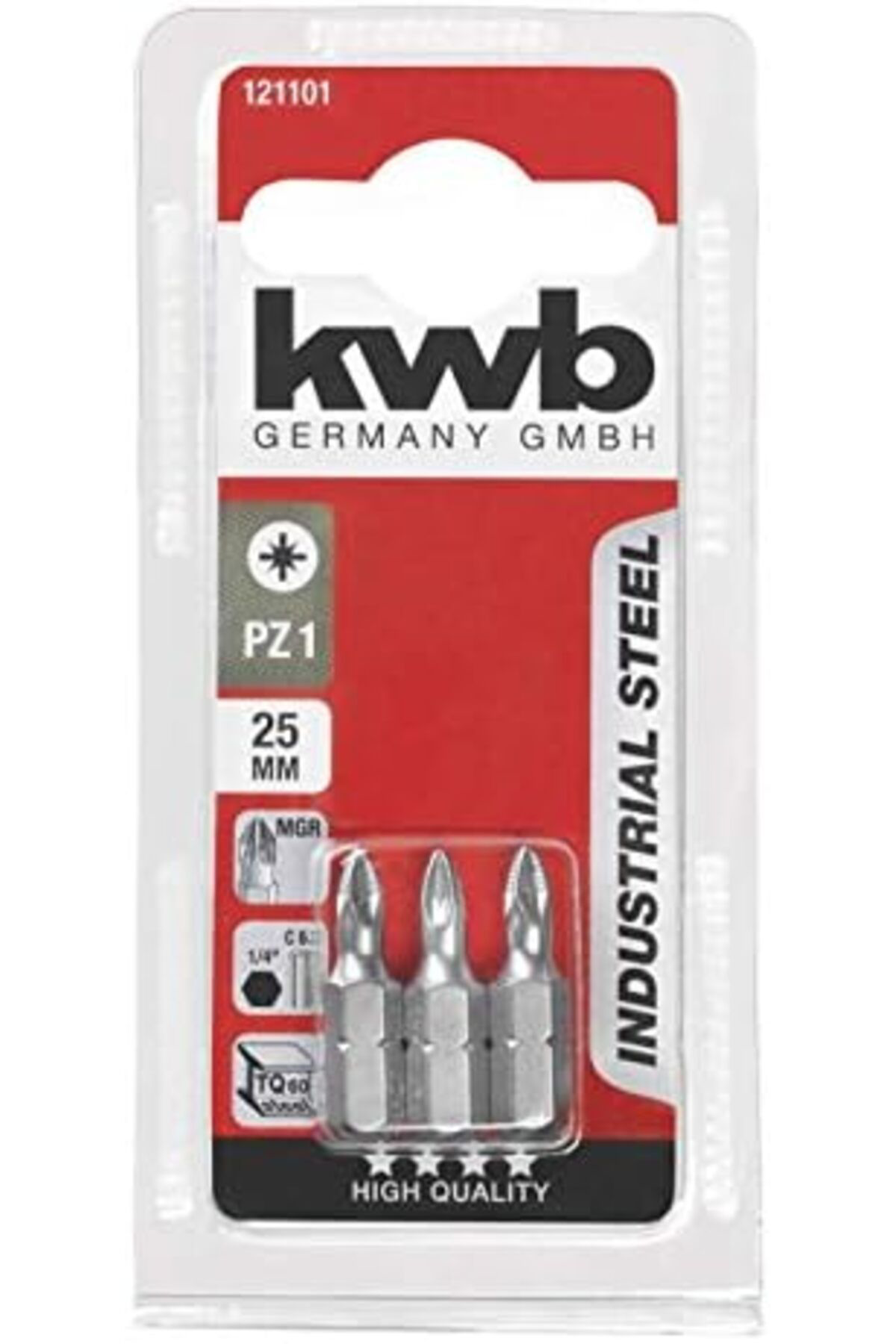 Sze Bits Uç Seti 3 Parça Endüstriyel PZ 2 25 mm New 1117038