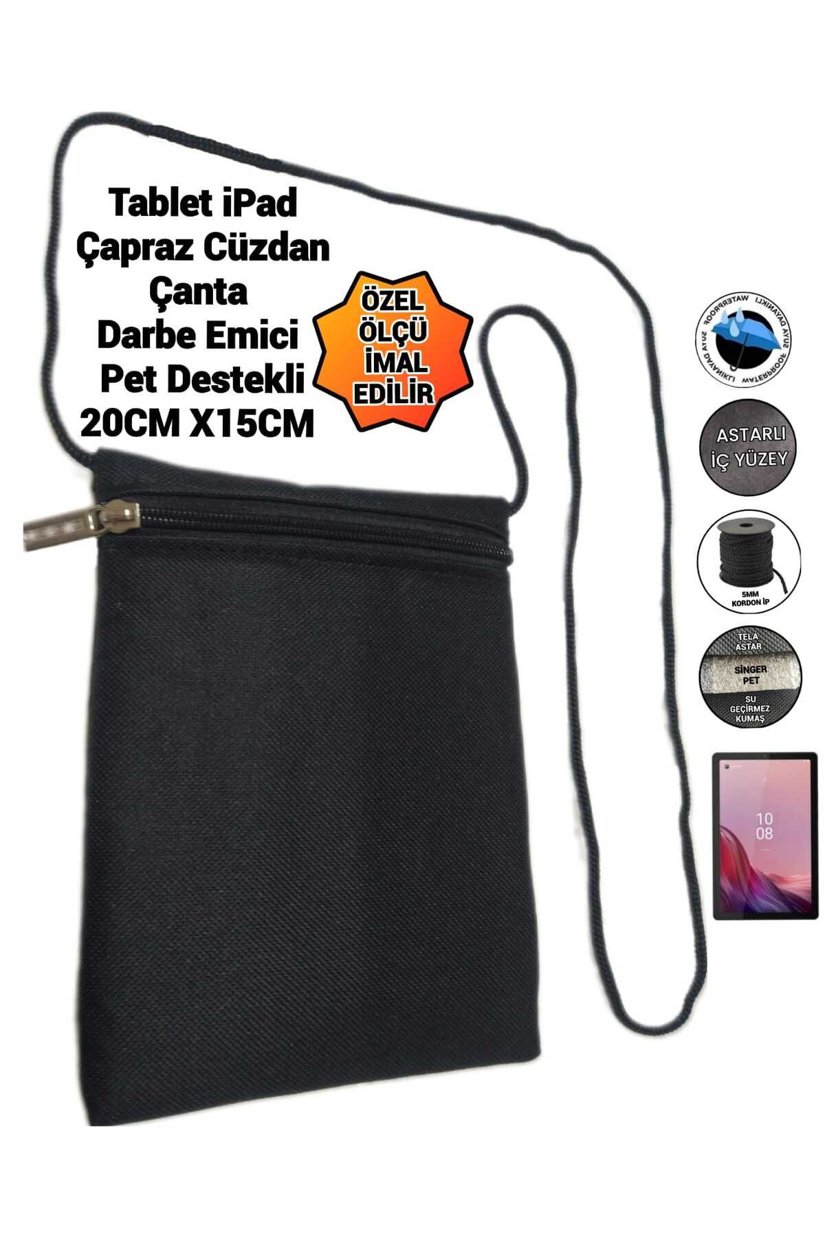 Sevbags Tablet İpad Çapraz Cüzdan Çanta