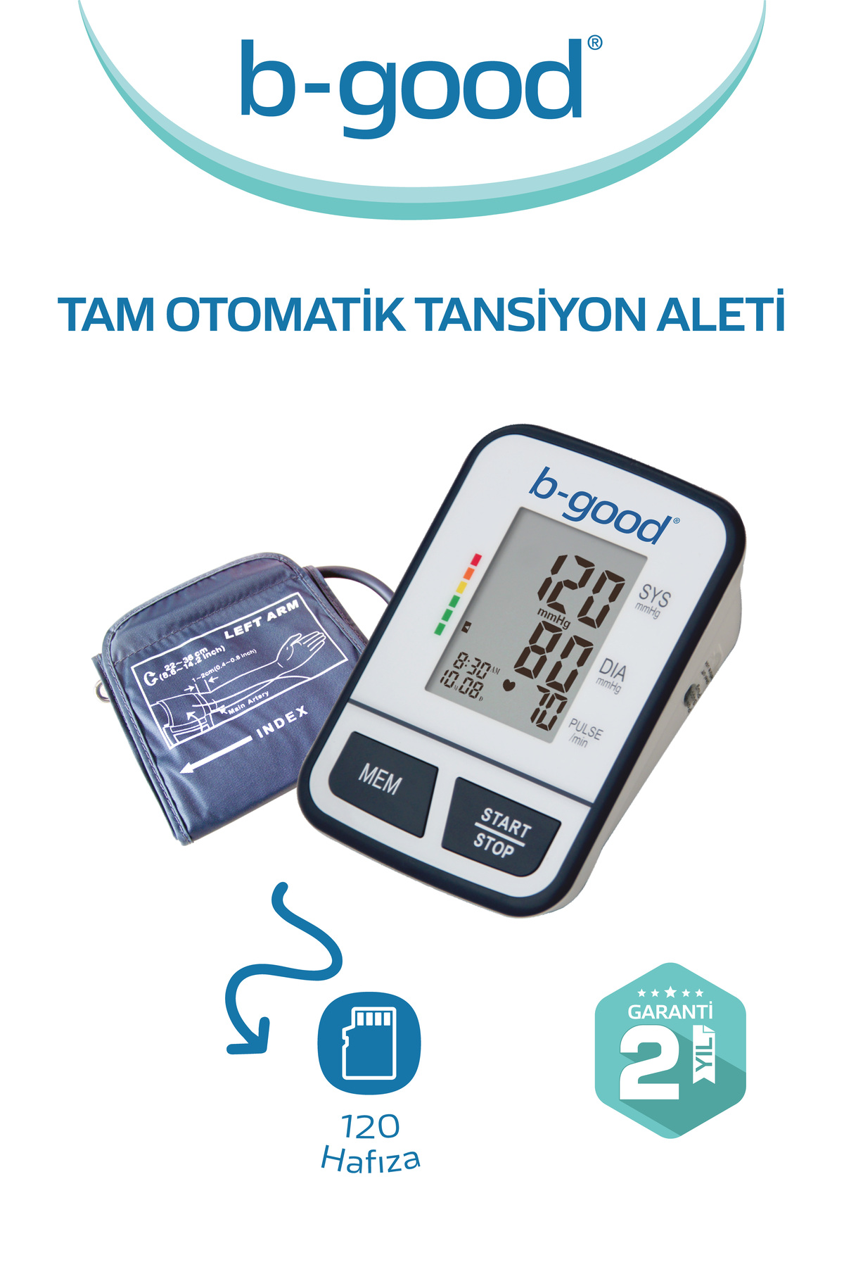 B-Good Tam Otomatik Koldan Dijital Tansiyon Aleti