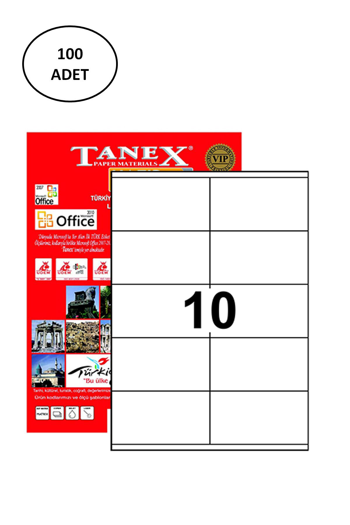 Cexos Tanex Tw-2610 105X57 Mm 100 Adet Laser Etiket - Cbt8888-2860
