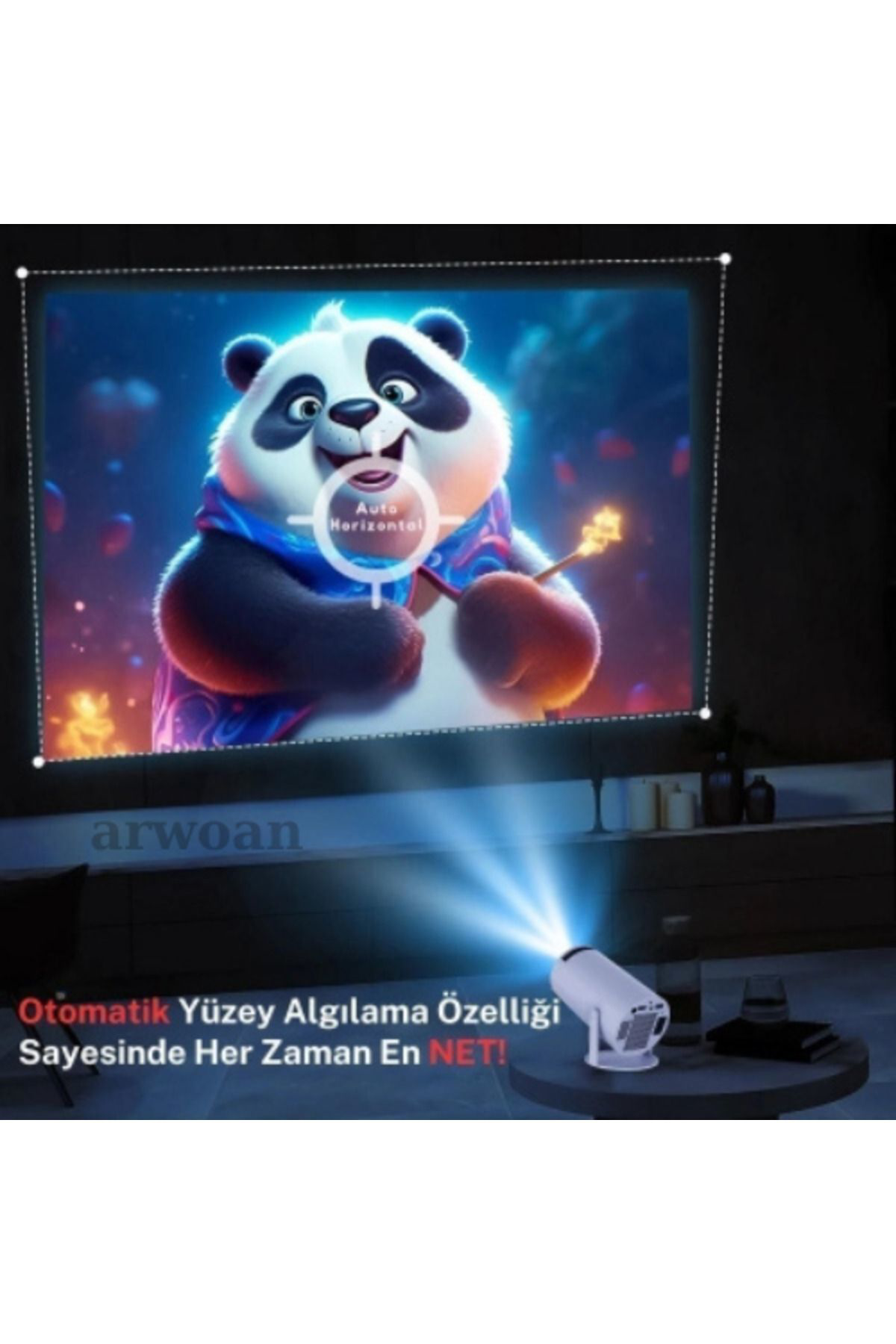 Arwoan Taşinabilir Android Projeksiyon En Güncel Versiyon Wifi Destekli