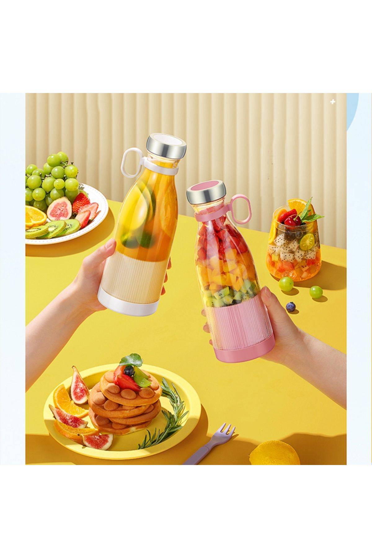Ok Aksesuar Taşinabilir Blender, Taşinabilir Mini Hizli Blender 350Ml Meyve S