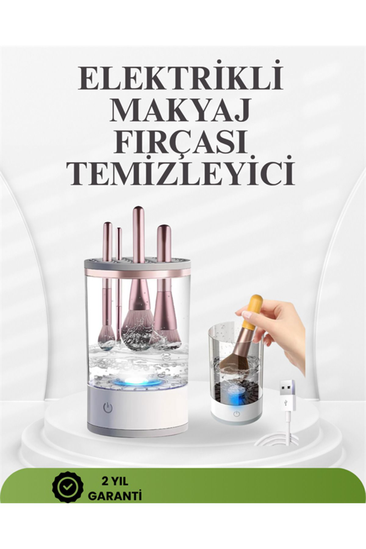 Pamiravm Taşinabilir, Sessiz Ve Güçlü Makyaj Firçasi Temizleme Makinesi