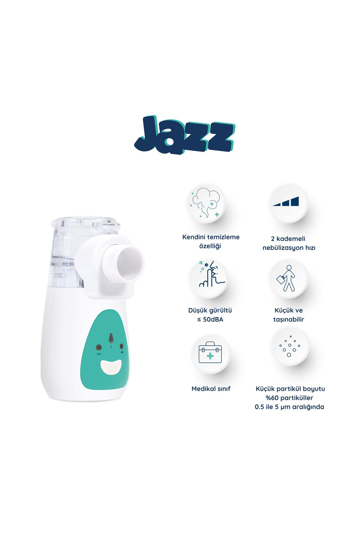 Jazz Taşinabilir (Ultrasonik) Mesh Nebulizatör