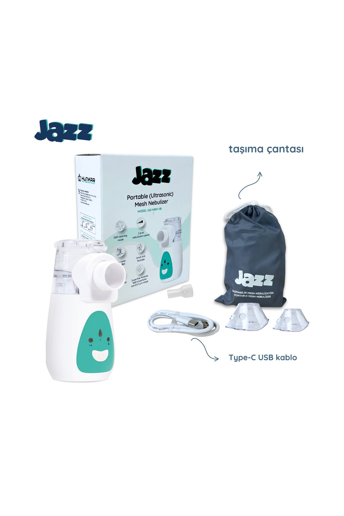 Jazz Taşinabilir (Ultrasonik) Mesh Nebulizatör