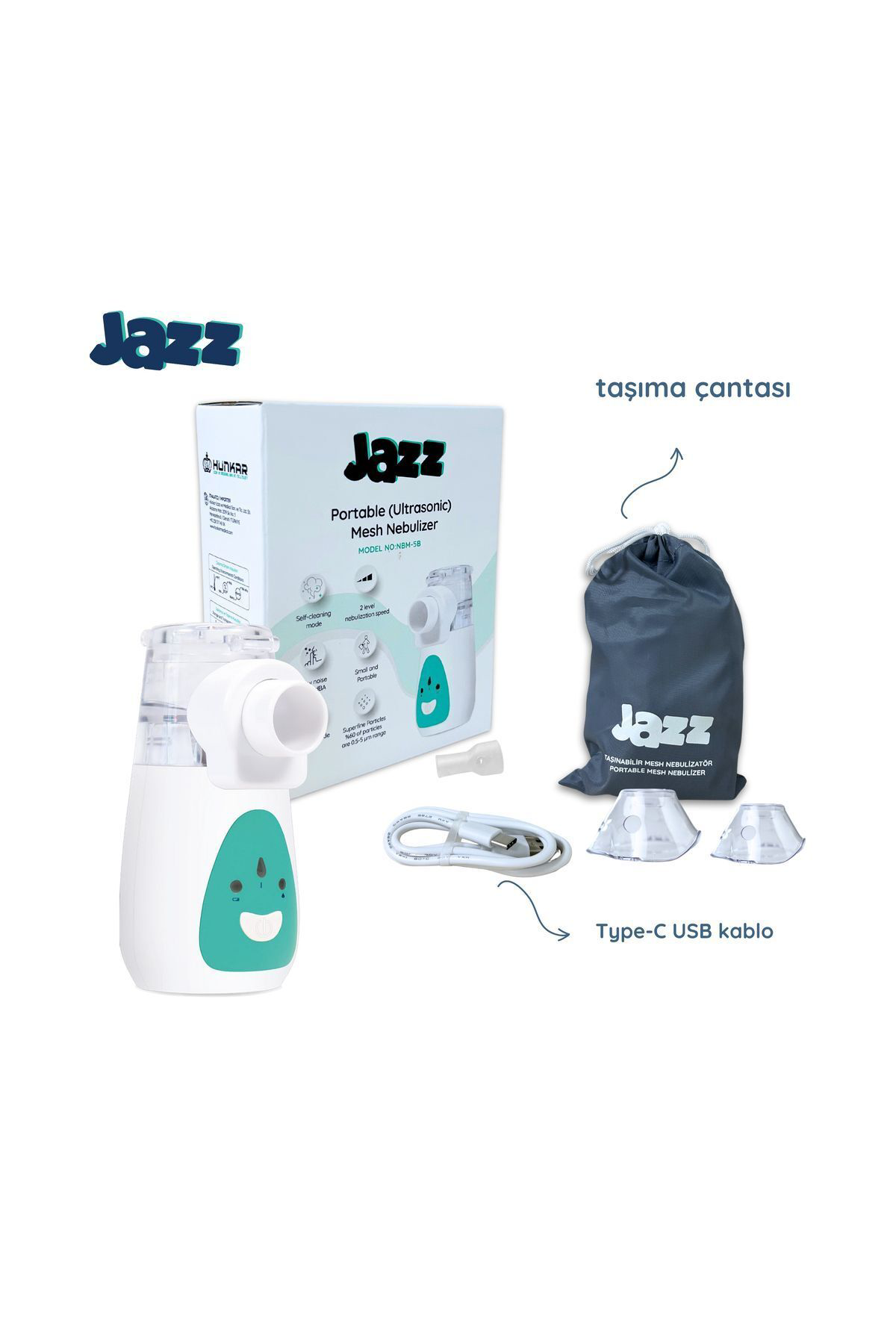 Jazz Taşinabilir (Ultrasonik) Mesh Nebulizatör