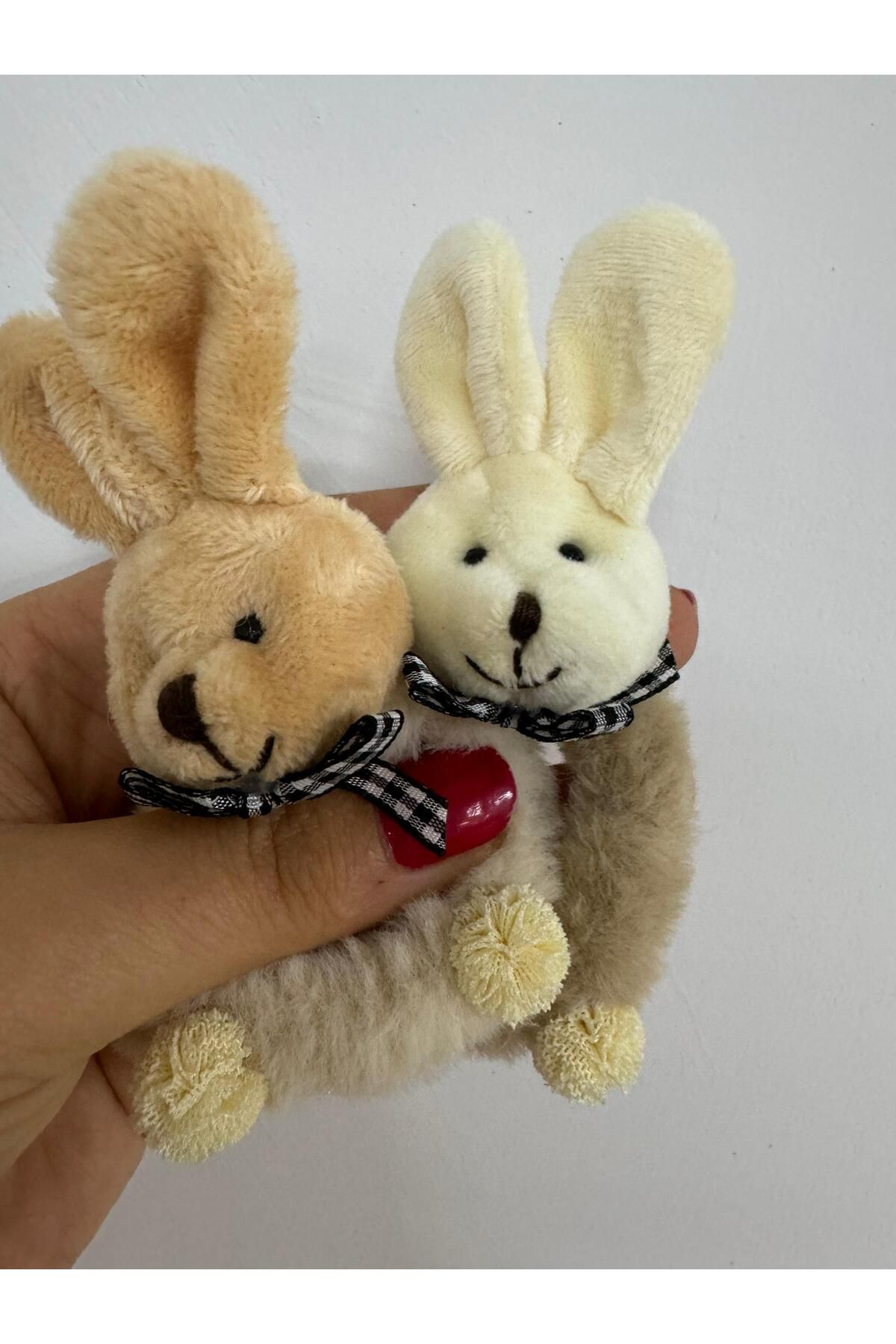 Arescollection Tavşanli Peluş Lastikli Simit  Çocuk Tokasi