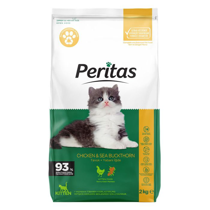Tavuk Etli Yabani İğdeli Kitten Yavru Kedi Maması 2 Kg