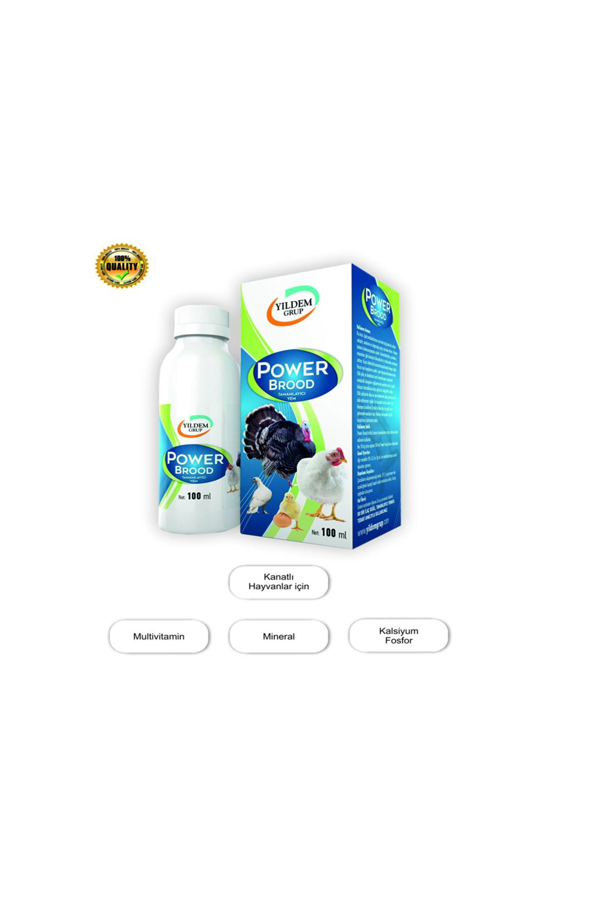 Yildem Grup Tavuk Ve Güvercin İçin(Vitamin Mineral Organik Asitler )Power Bro