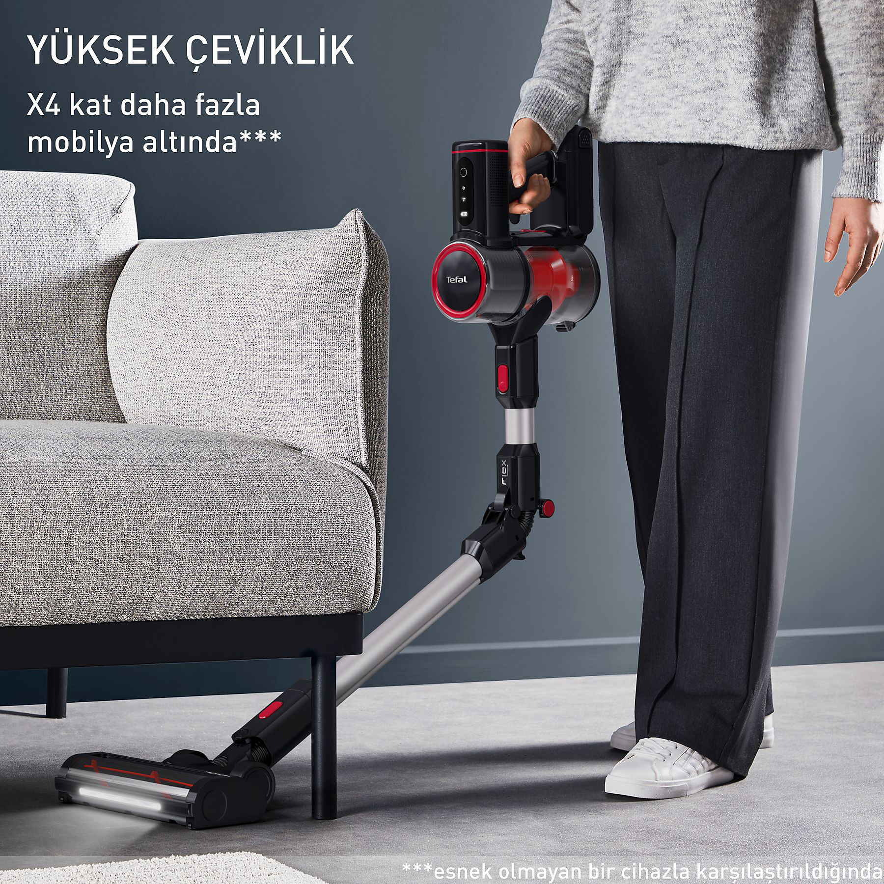 Tefal  Ty6t90tr X-Force Flex 8.60 Max Aqua Kablosuz Şarjli Dikey S