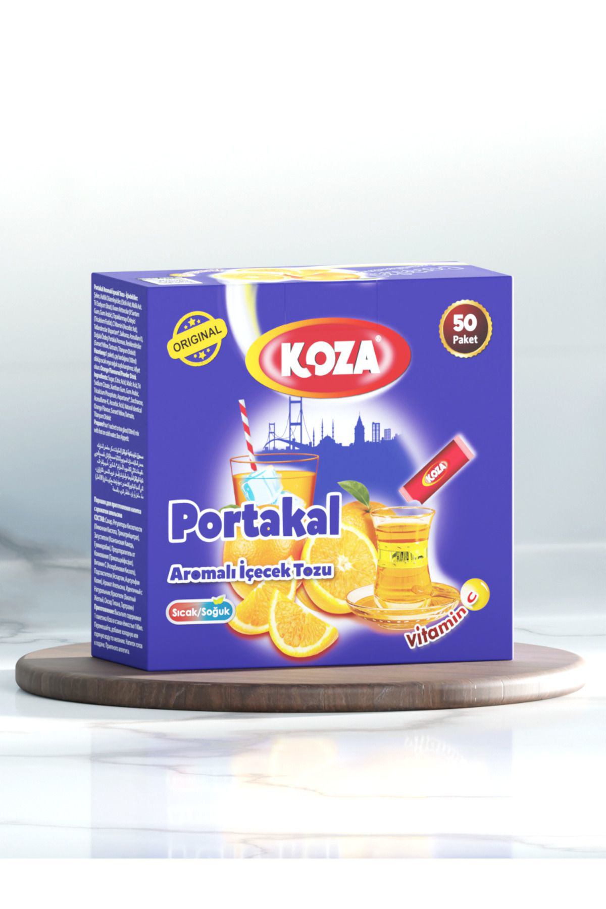 Koza Tek İçimlik Portakal Aro. İçecek Tozu (50 Stick)