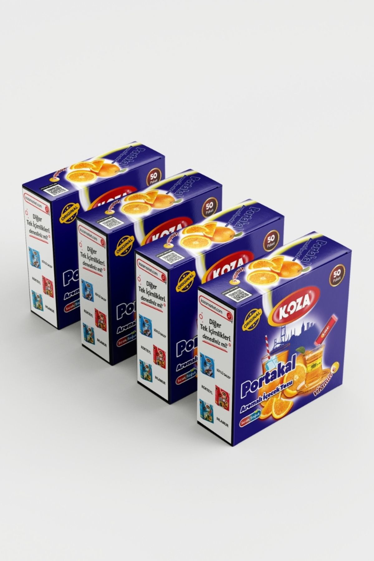 Koza Tek İçimlik Portakal Aro. İçecek Tozu (50 Stick)
