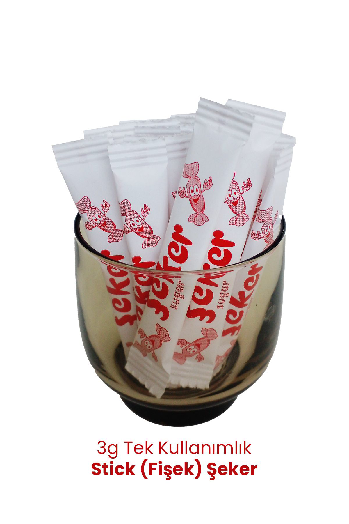 Balkan Tek Kullanimlik Stick (Fişek) Şeker 3G - 100 Adet (Çay Şekeri) Ku