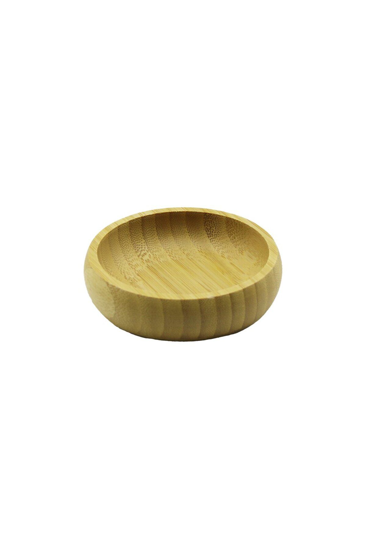 Ok Aksesuar Tekli - Mini=8.5Cm Ahşap Bambu Çerezlik - Lokumluk Kase Go5060gok