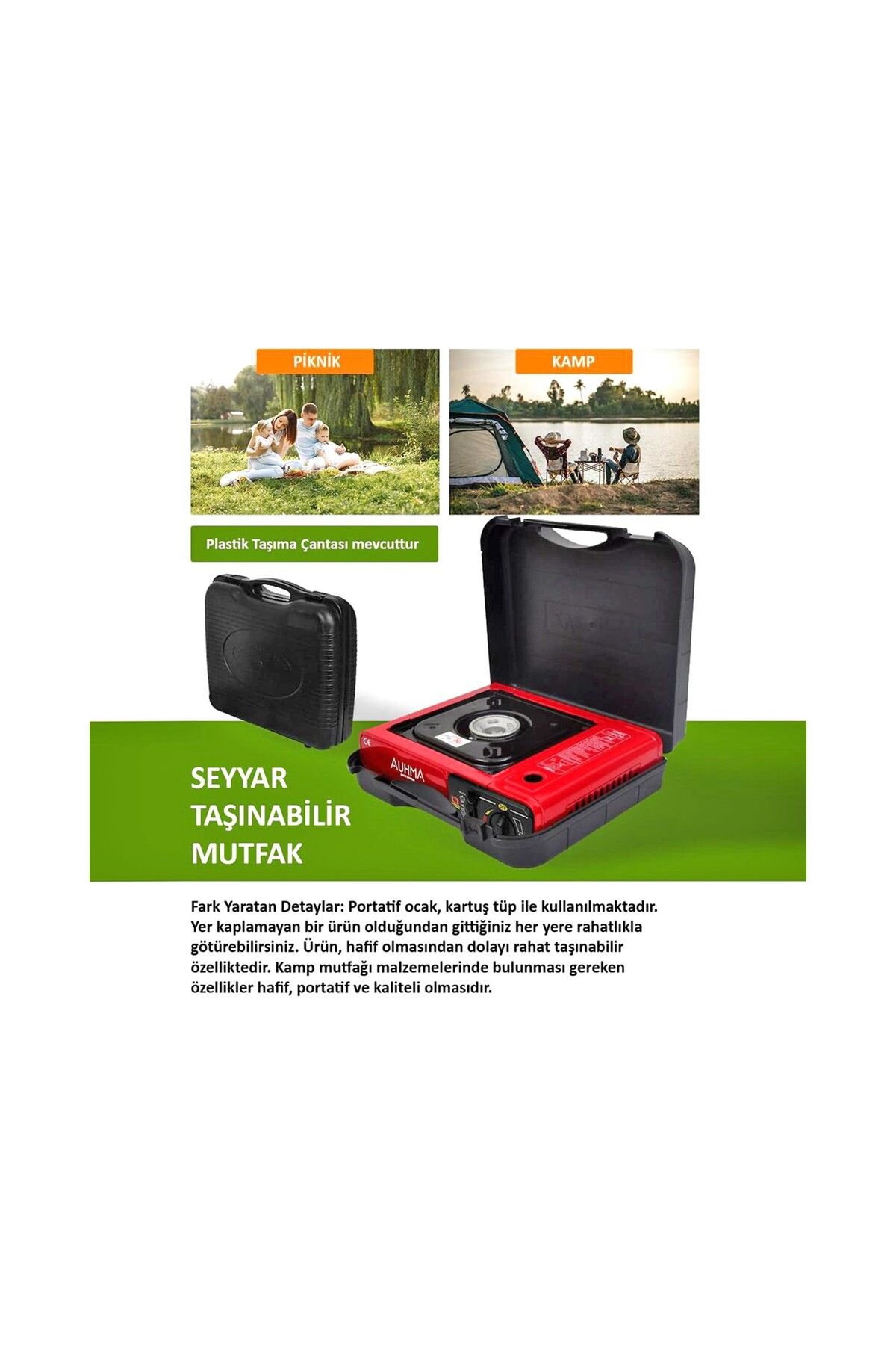Ok Aksesuar Tekli Portatif Ocak Kamp Ocaği - Plastik Çantali Go50607013060