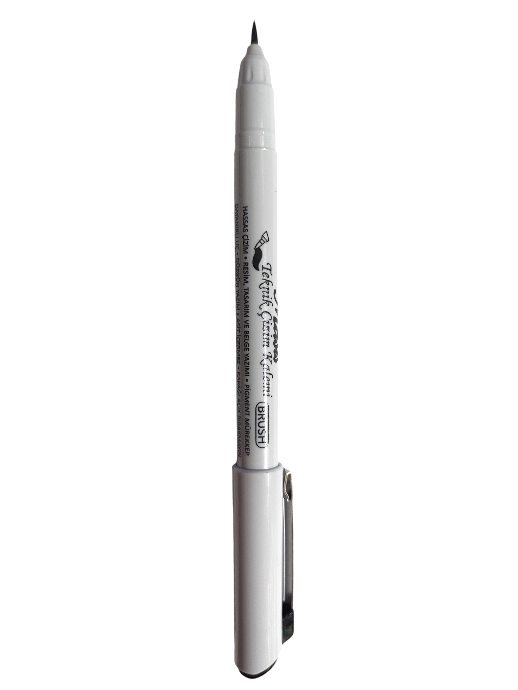 Masis Teknik Çizim Kalemi Firça Uç (B) Brush Siyah
